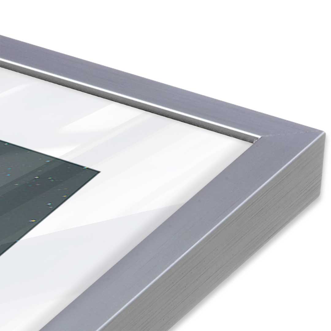 [Color:Polished Chrome], Picture of art in a Polished Chrome frame at an angle