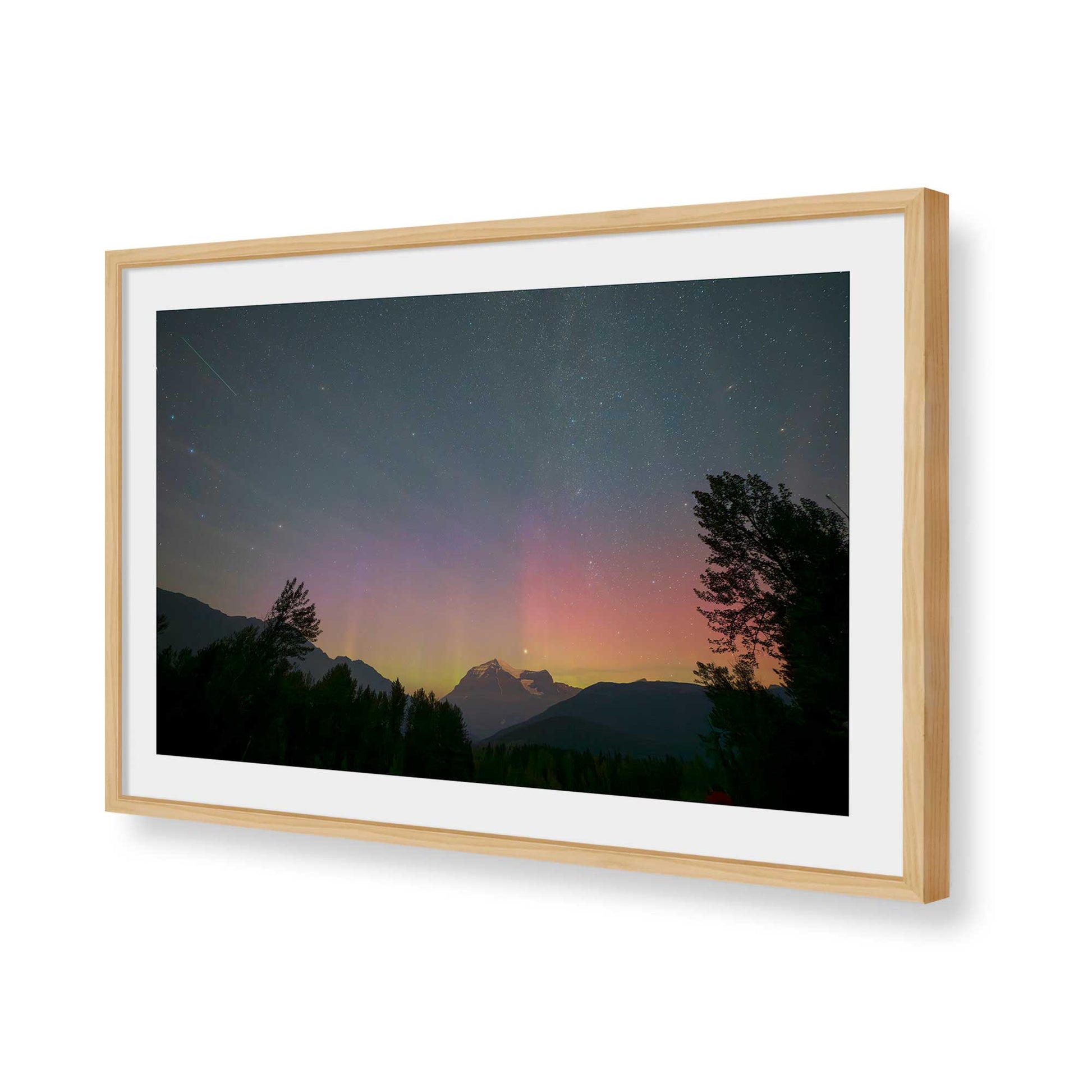 [Color:American Maple], Picture of art in a American Maple frame of the corner