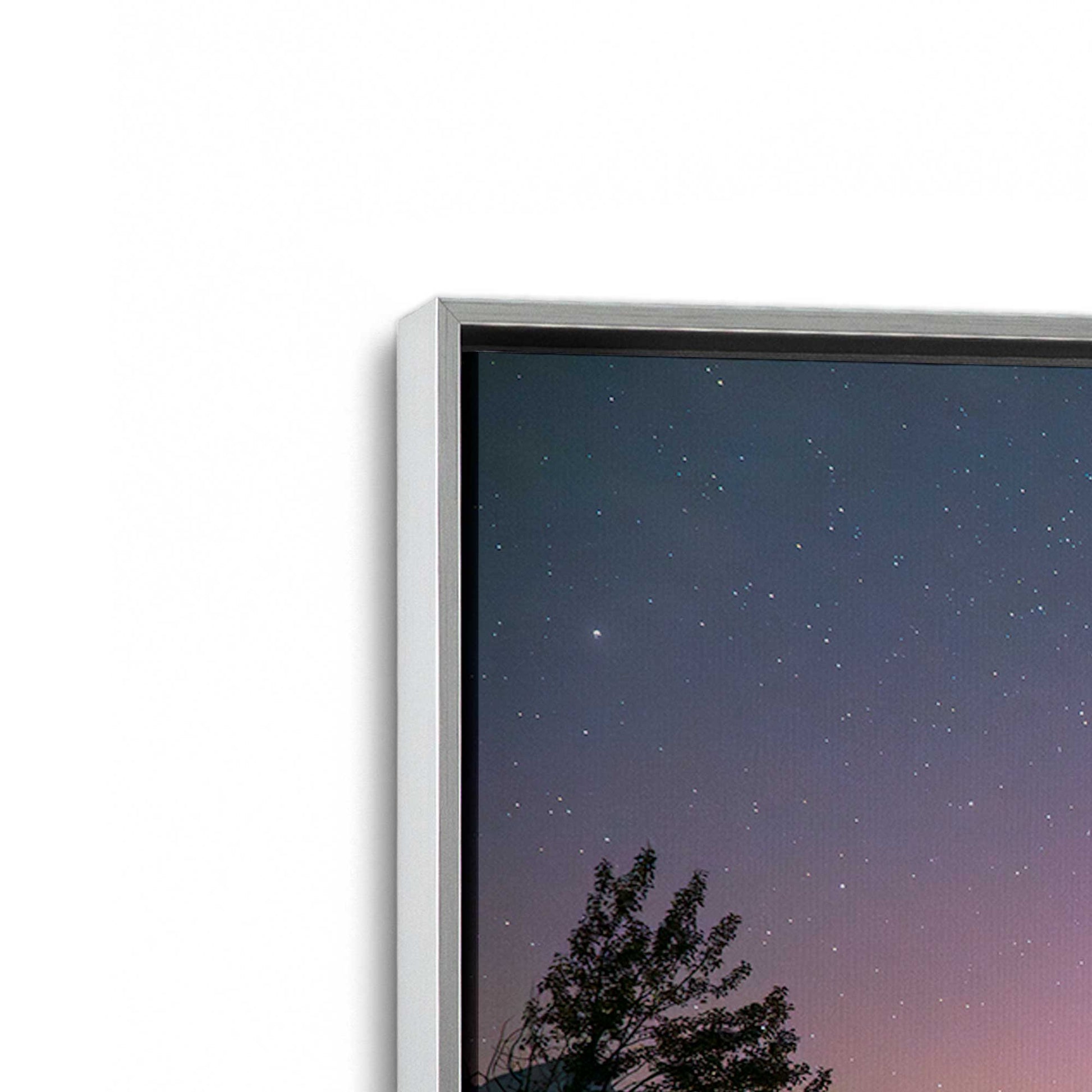 [Color:Polished Chrome], Picture of art in a Polished Chrome frame at an angle