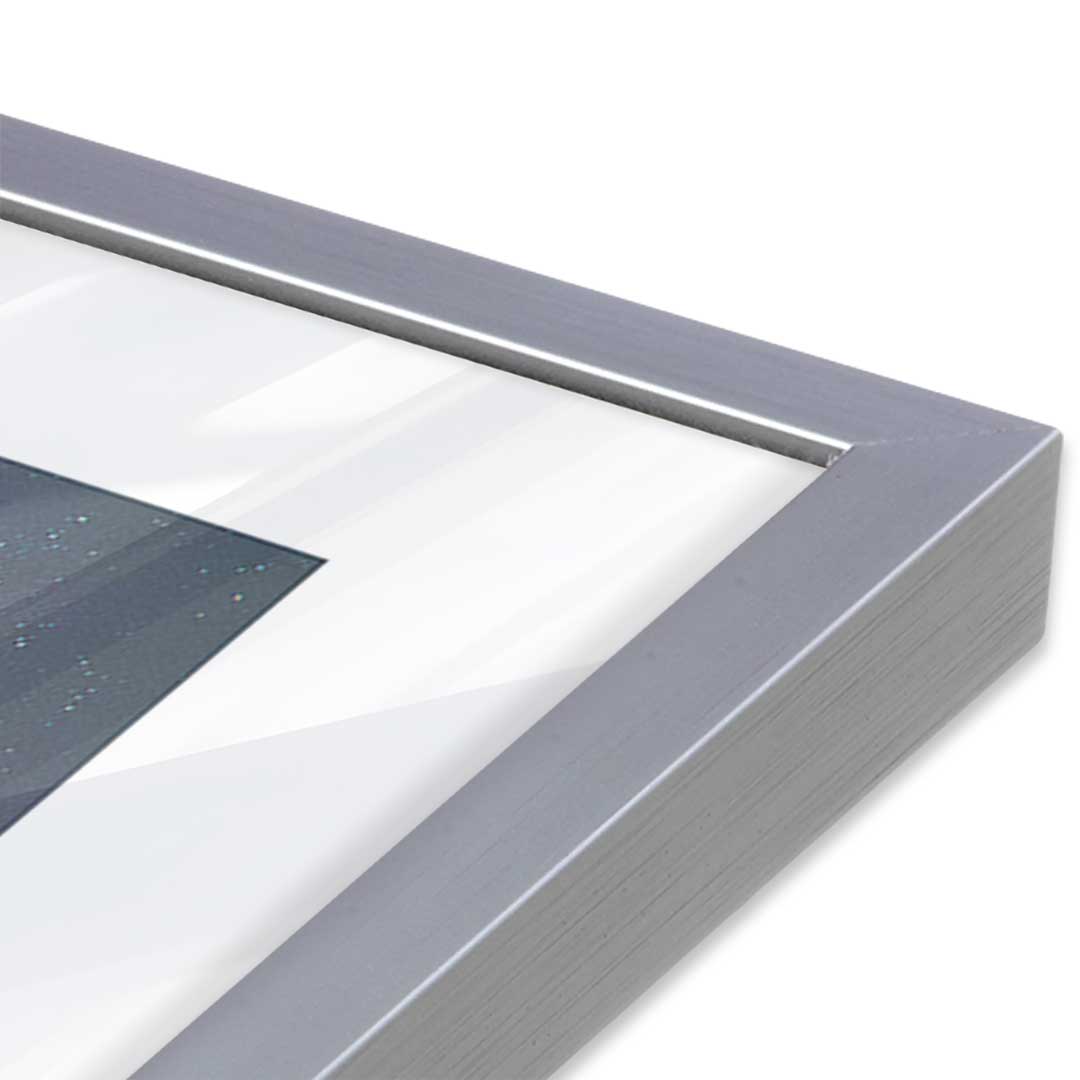 [Color:Polished Chrome], Picture of art in a Polished Chrome frame at an angle