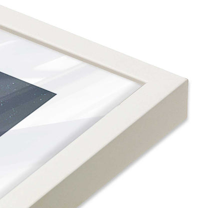 [Color:Opaque White], Picture of art in a Opaque White frame at an angle
