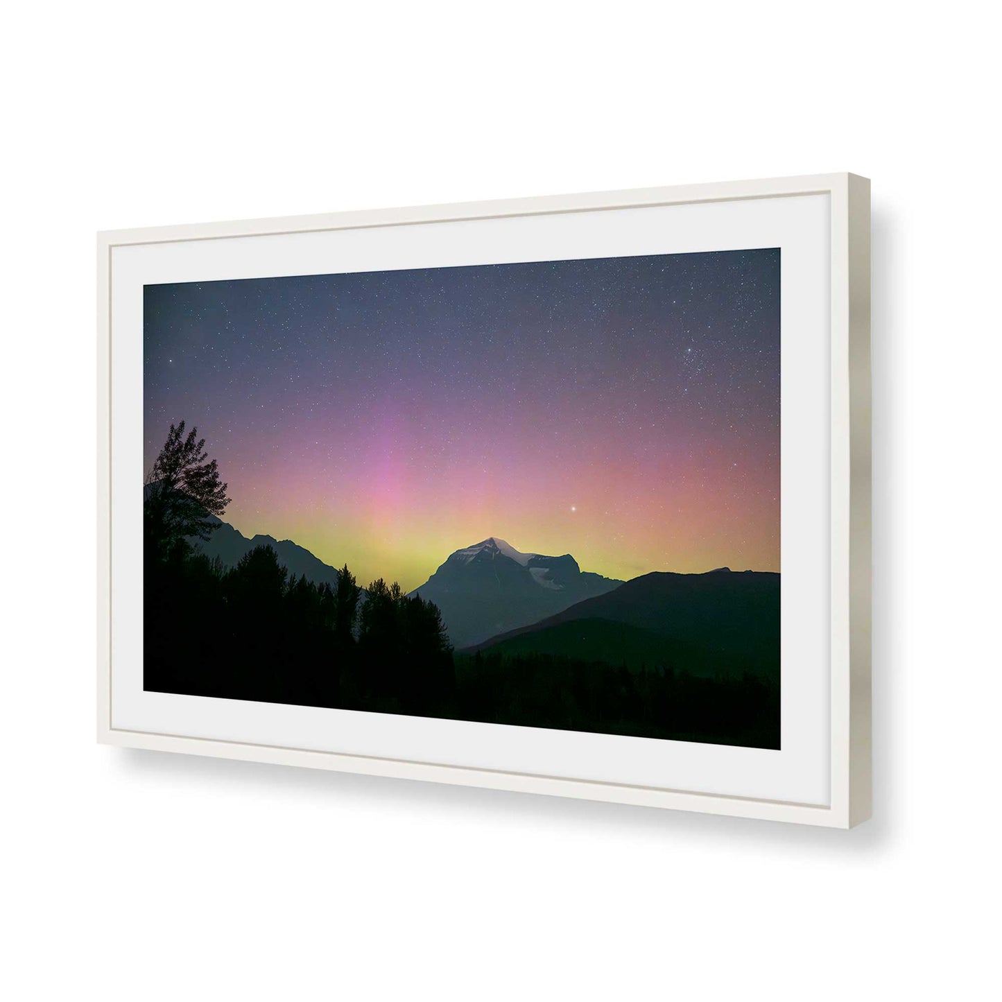 [Color:Opaque White], Picture of art in a Opaque White frame of the corner