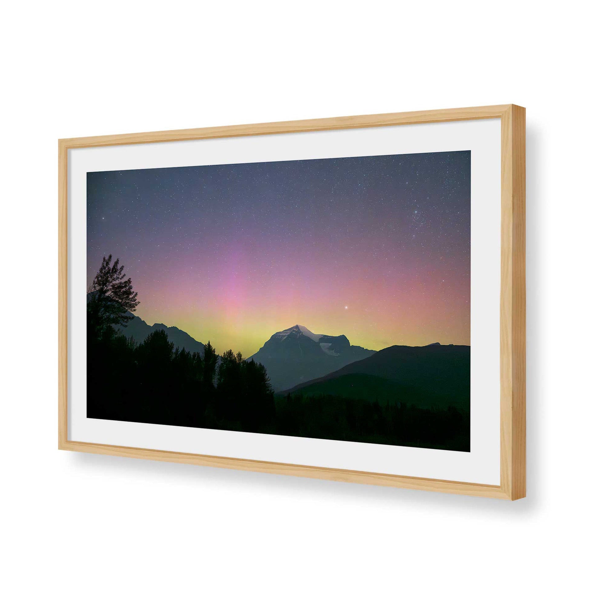 [Color:American Maple], Picture of art in a American Maple frame of the corner