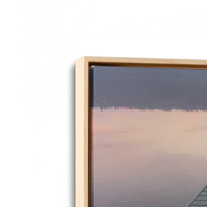 [Color:American Maple], Picture of art in a American Maple frame at an angle