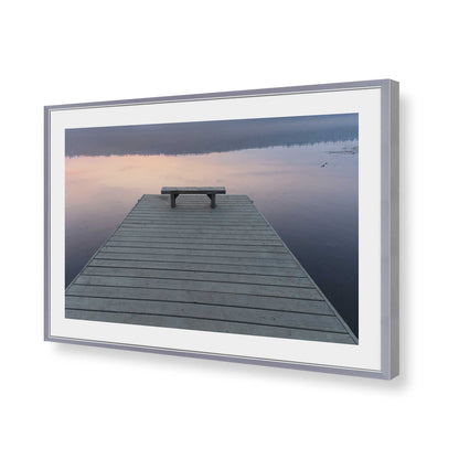 [Color:Polished Chrome], Picture of art in a Polished Chrome frame of the corner