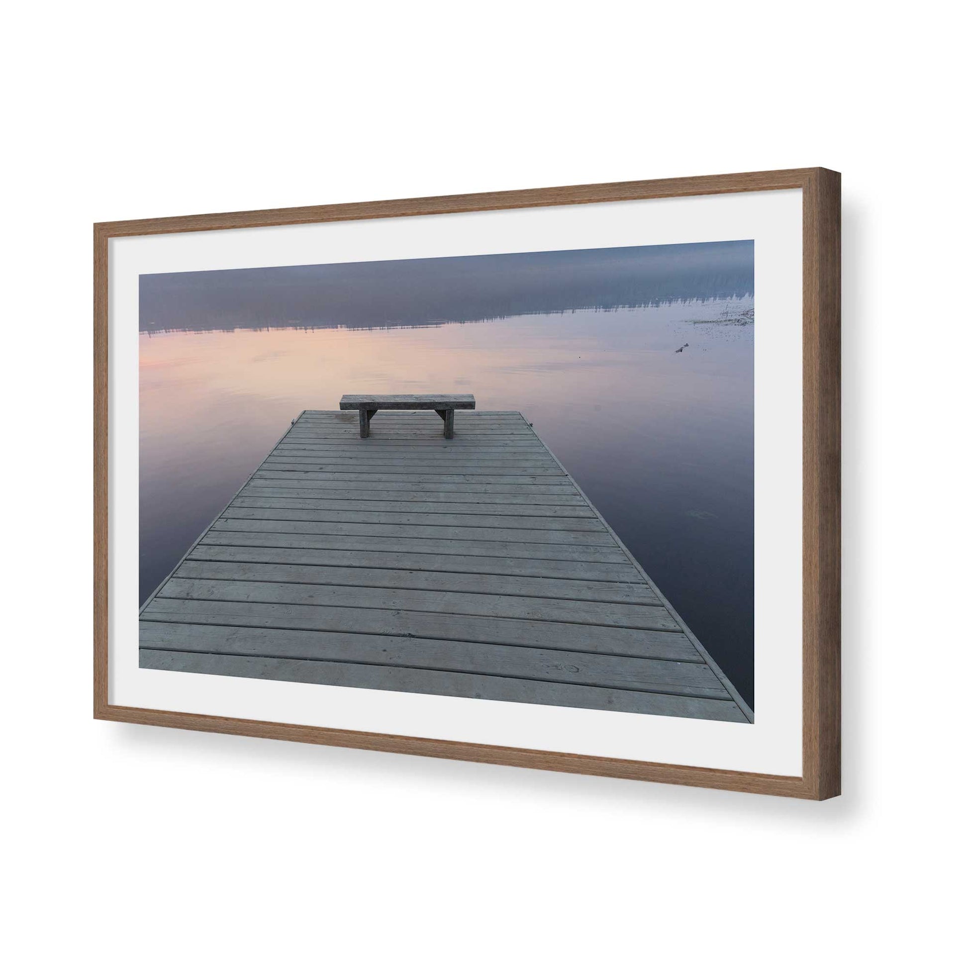 [Color:Walnut], Picture of art in a Walnut frame of the corner