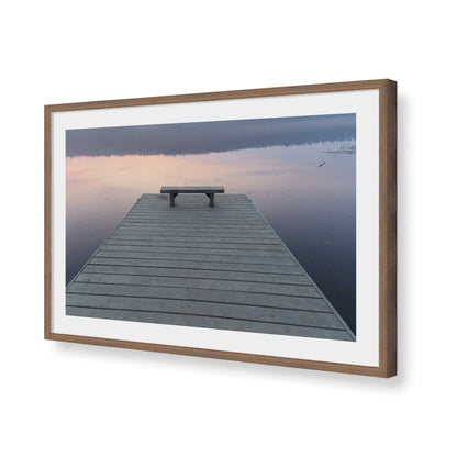 [Color:Walnut], Picture of art in a Walnut frame of the corner