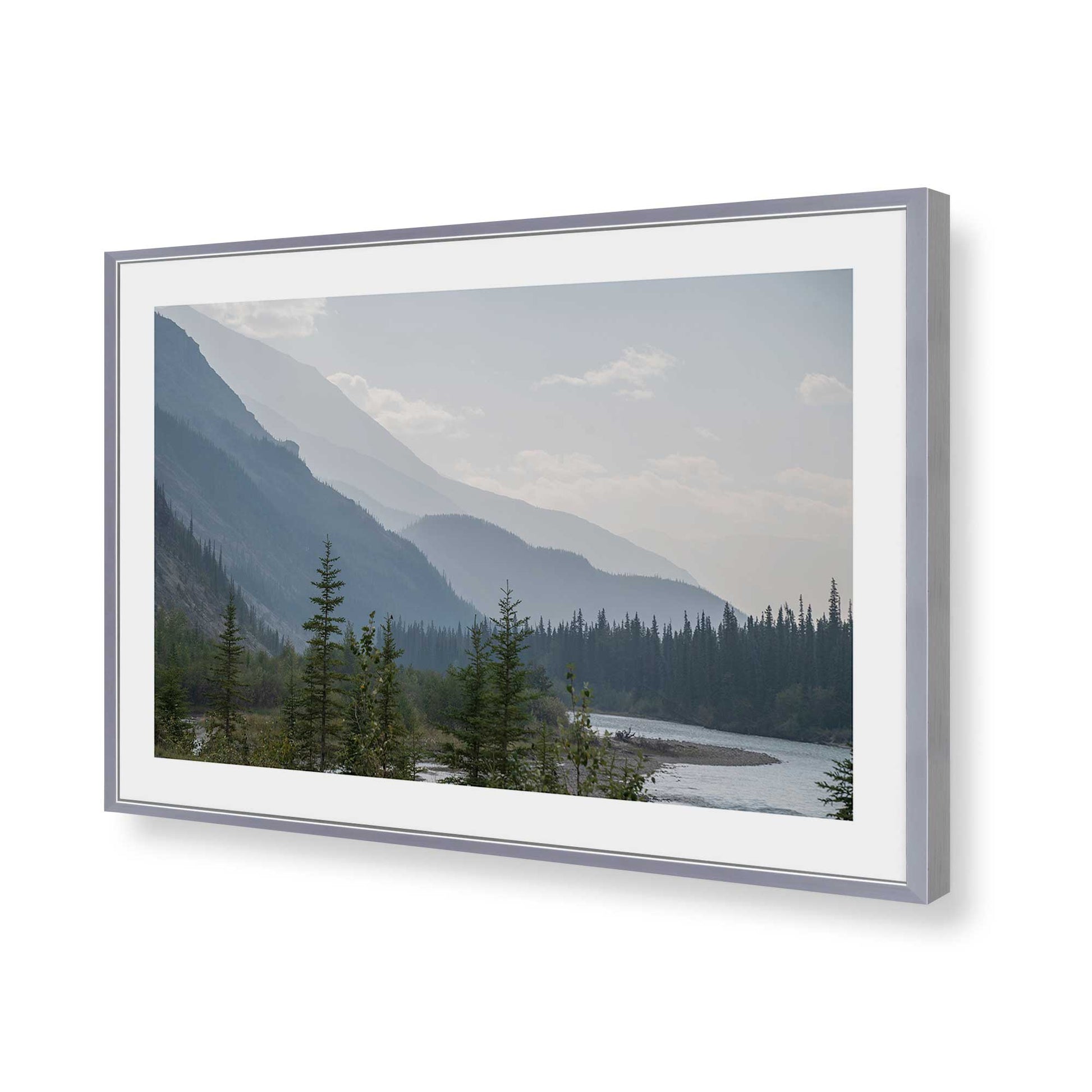 [Color:Polished Chrome], Picture of art in a Polished Chrome frame of the corner