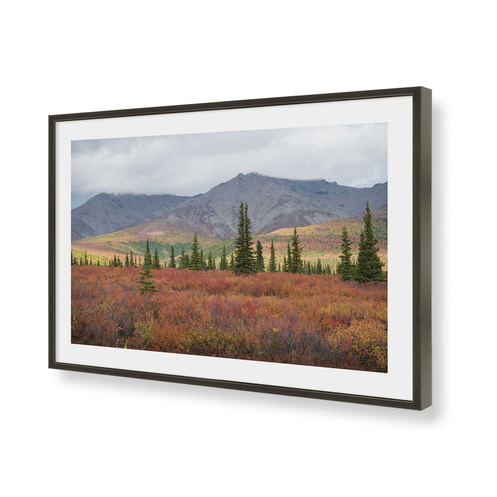 [Color:Satin Black], Picture of art in a Satin Black frame of the corner