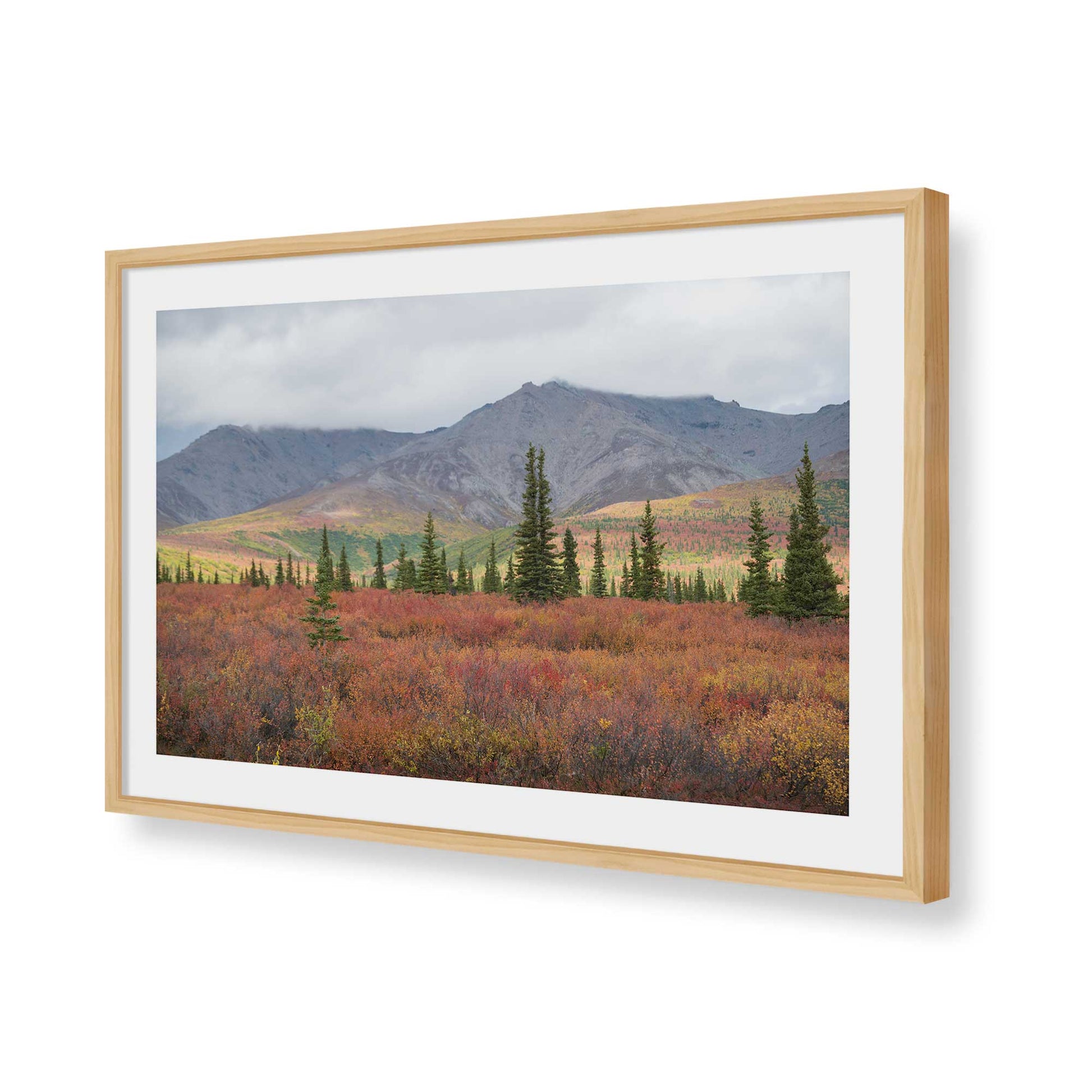 [Color:American Maple], Picture of art in a American Maple frame of the corner