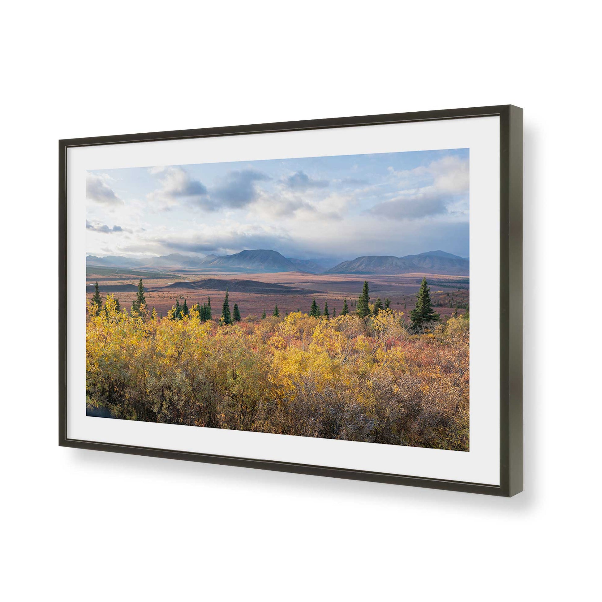 [Color:Satin Black], Picture of art in a Satin Black frame of the corner