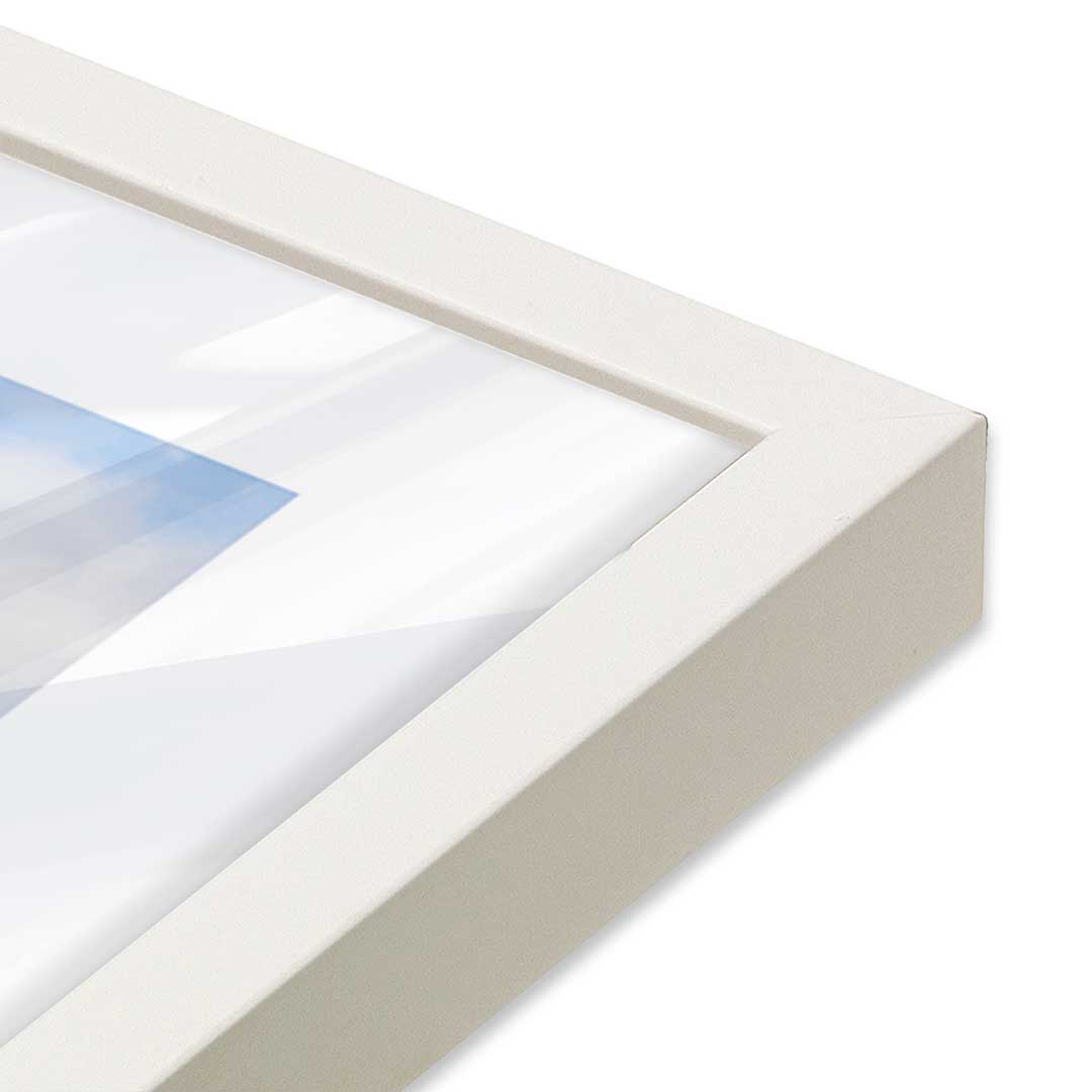 [Color:Opaque White], Picture of art in a Opaque White frame at an angle