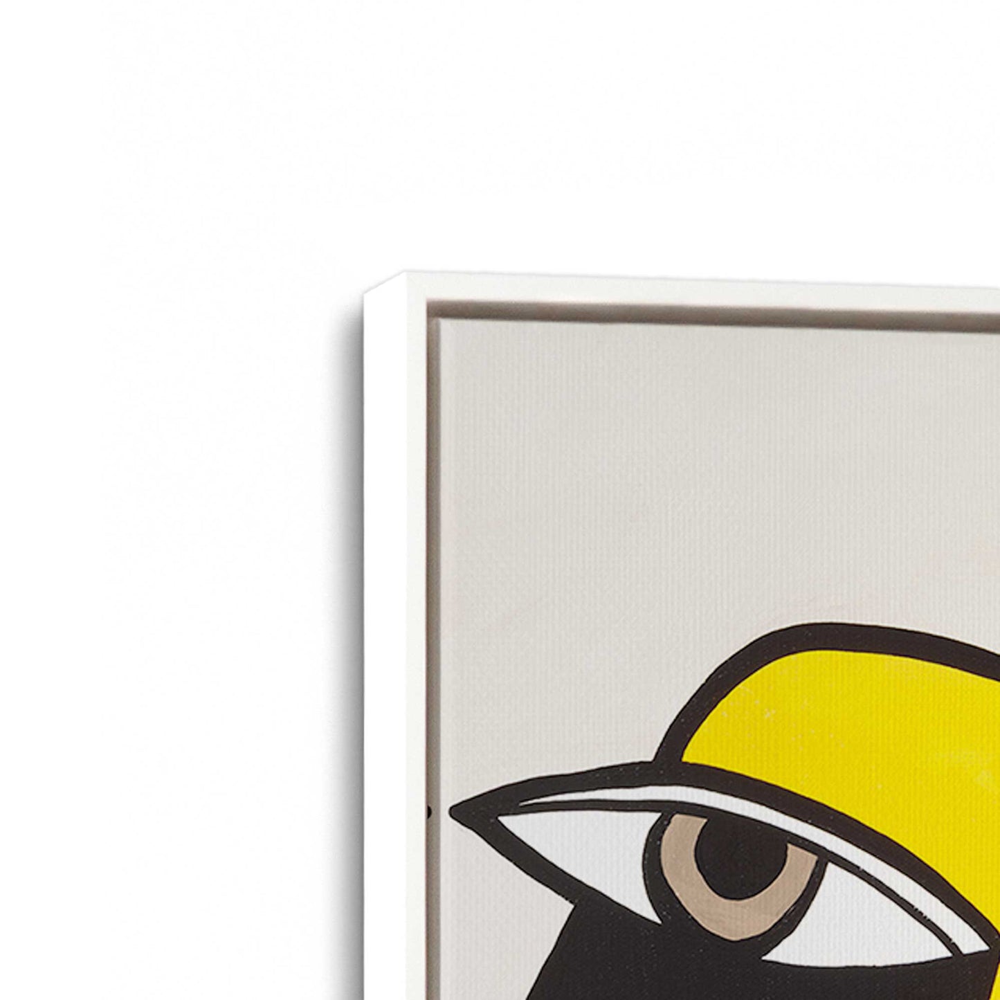 [Color:Opaque White], Picture of art in a White frame at an angle