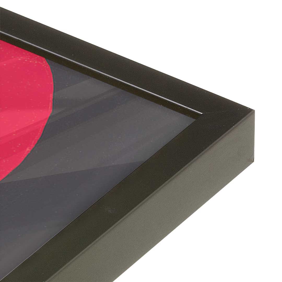 [Color:Satin Black], Picture of art in a Satin Black frame at an angle