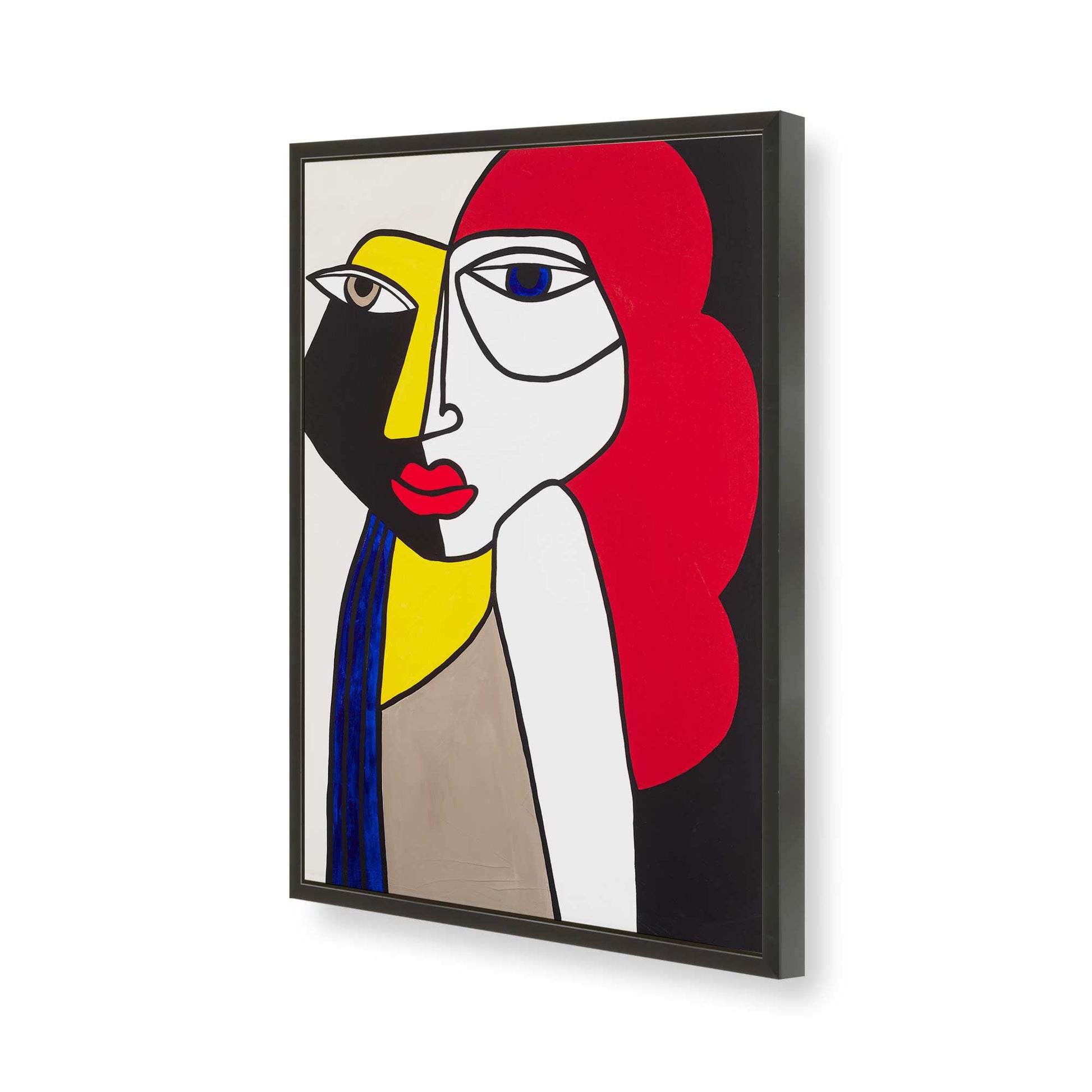 [Color:Satin Black], Picture of art in a Satin Black frame of the corner