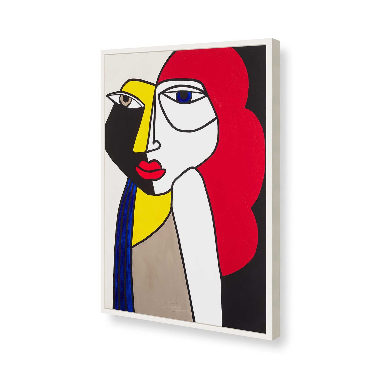[Color:Opaque White], Picture of art in a Opaque White frame of the corner