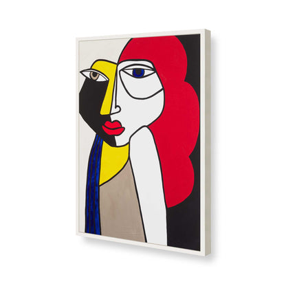 [Color:Opaque White], Picture of art in a Opaque White frame of the corner