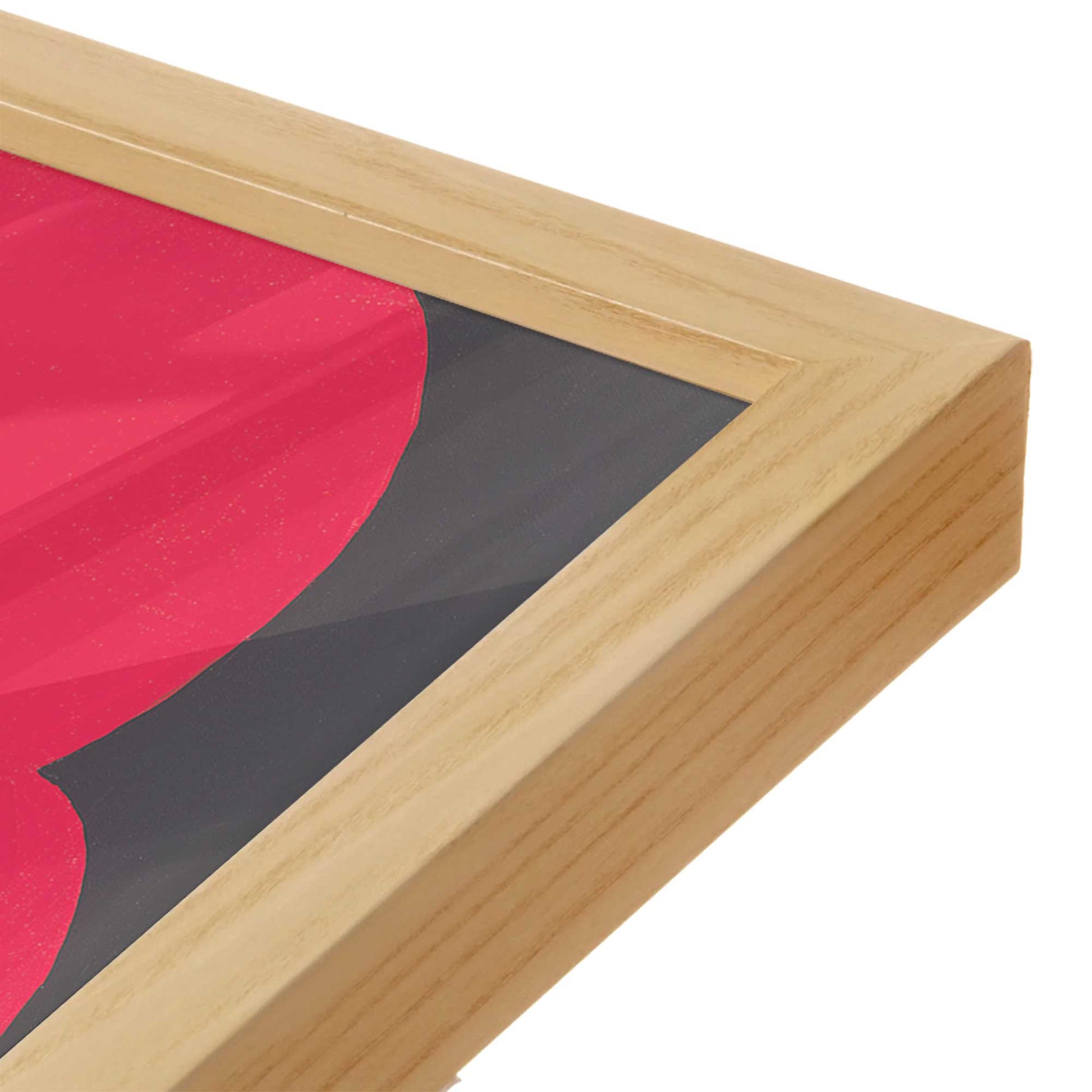 [Color:American Maple], Picture of art in a American Maple frame at an angle