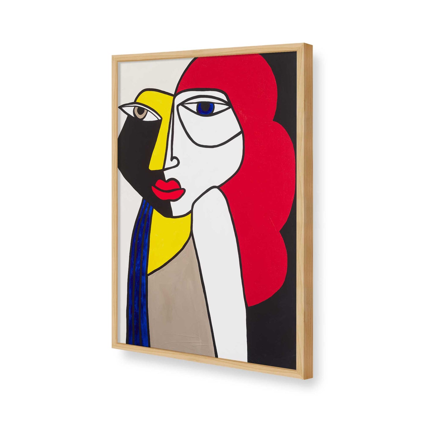 [Color:American Maple], Picture of art in a American Maple frame of the corner