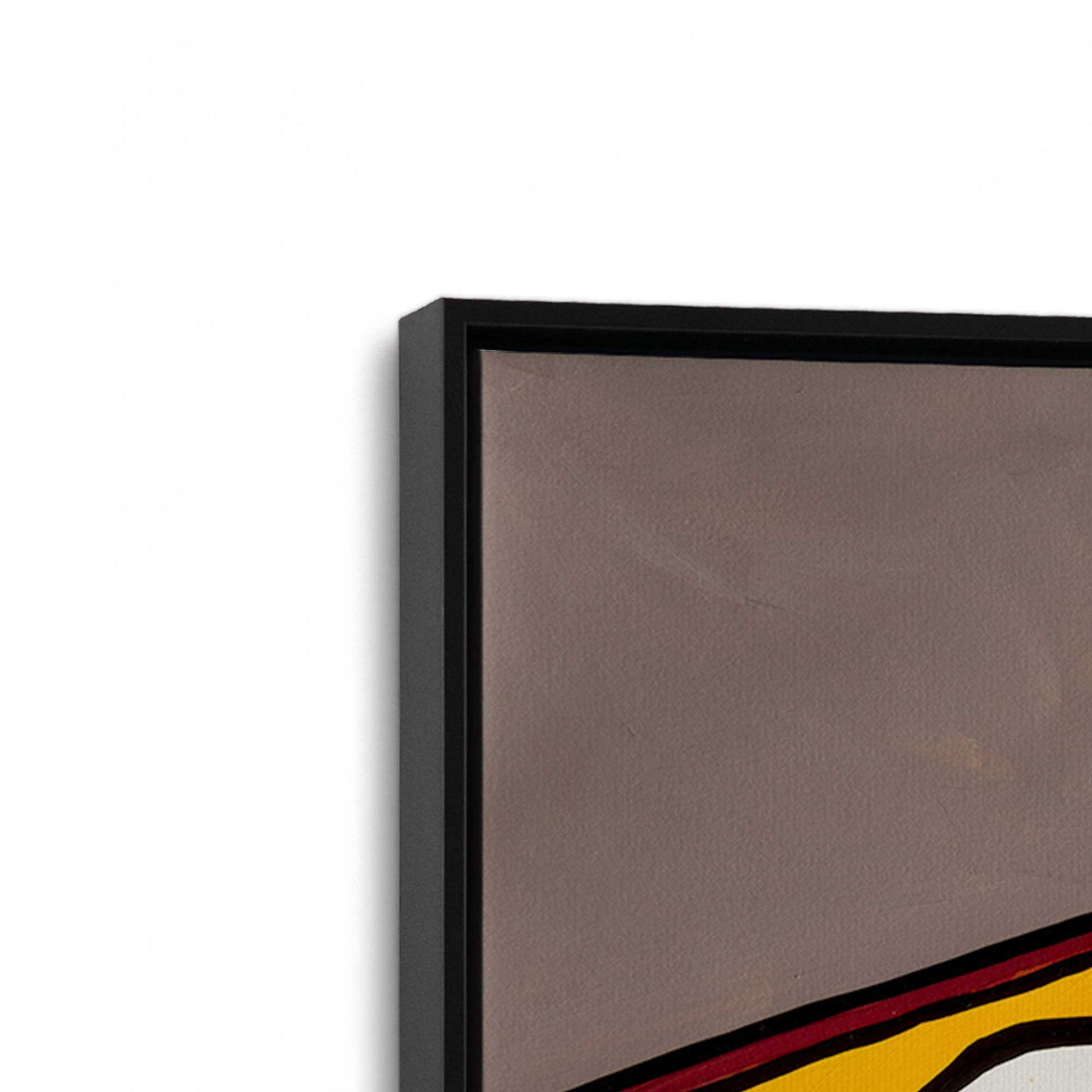[Color:Satin Black], Picture of art in a Satin Black frame at an angle