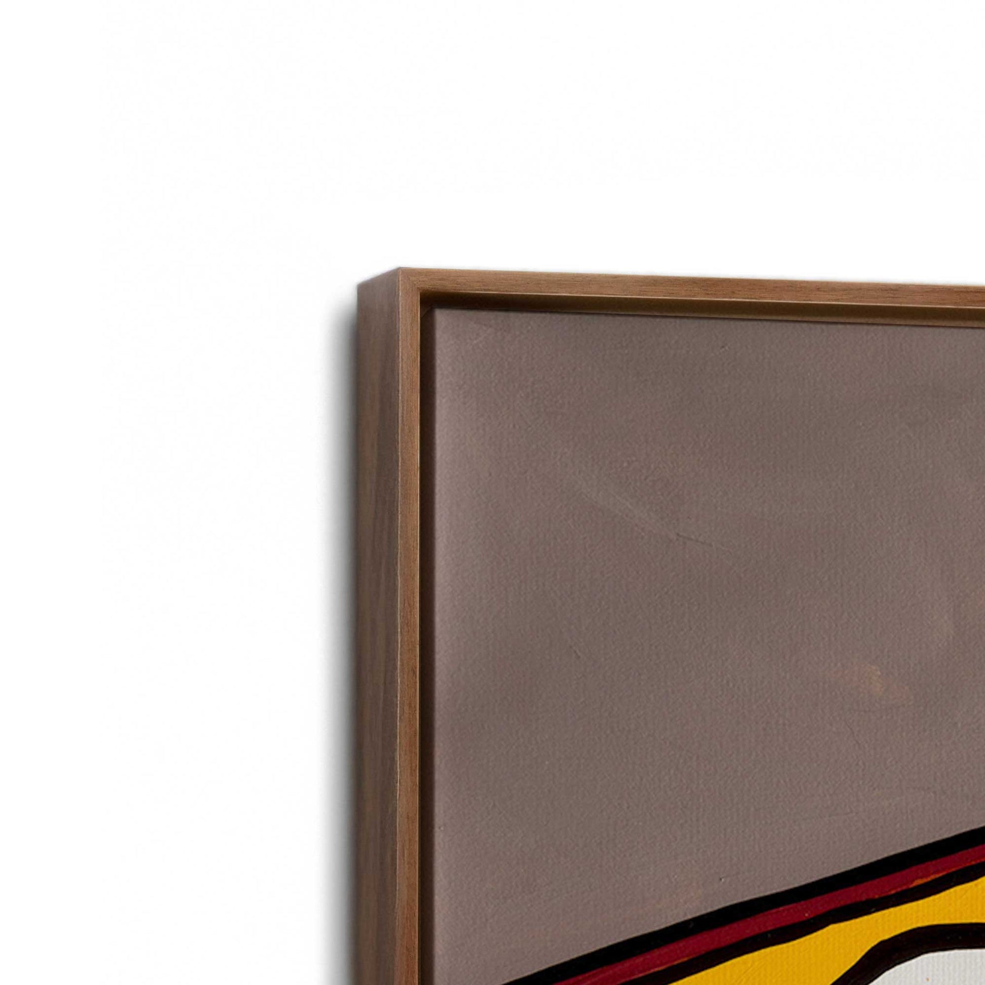 [Color:Walnut], Picture of art in a Walnut frame at an angle
