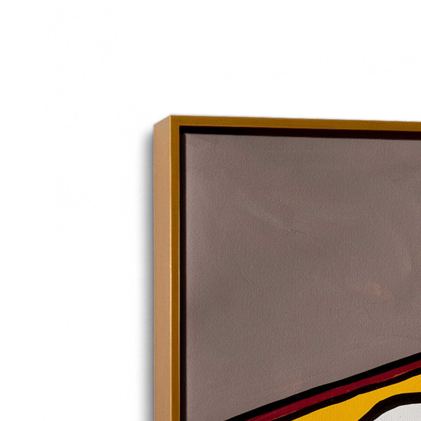 [Color:Polished Gold], Picture of art in a Polished Gold frame at an angle