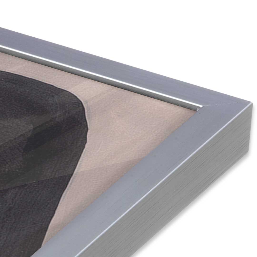 [Color:Polished Chrome], Picture of art in a Polished Chrome frame at an angle