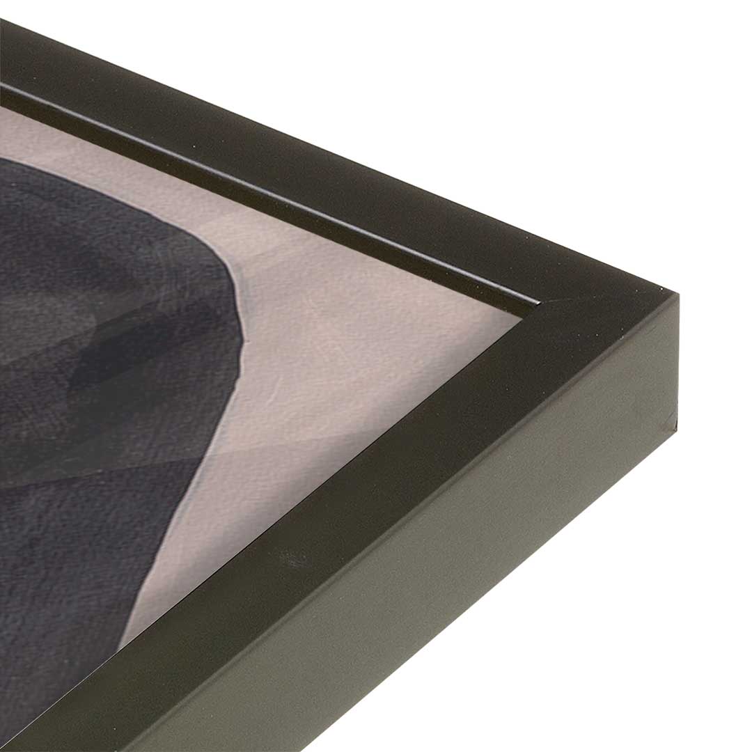 [Color:Satin Black], Picture of art in a Satin Black frame at an angle
