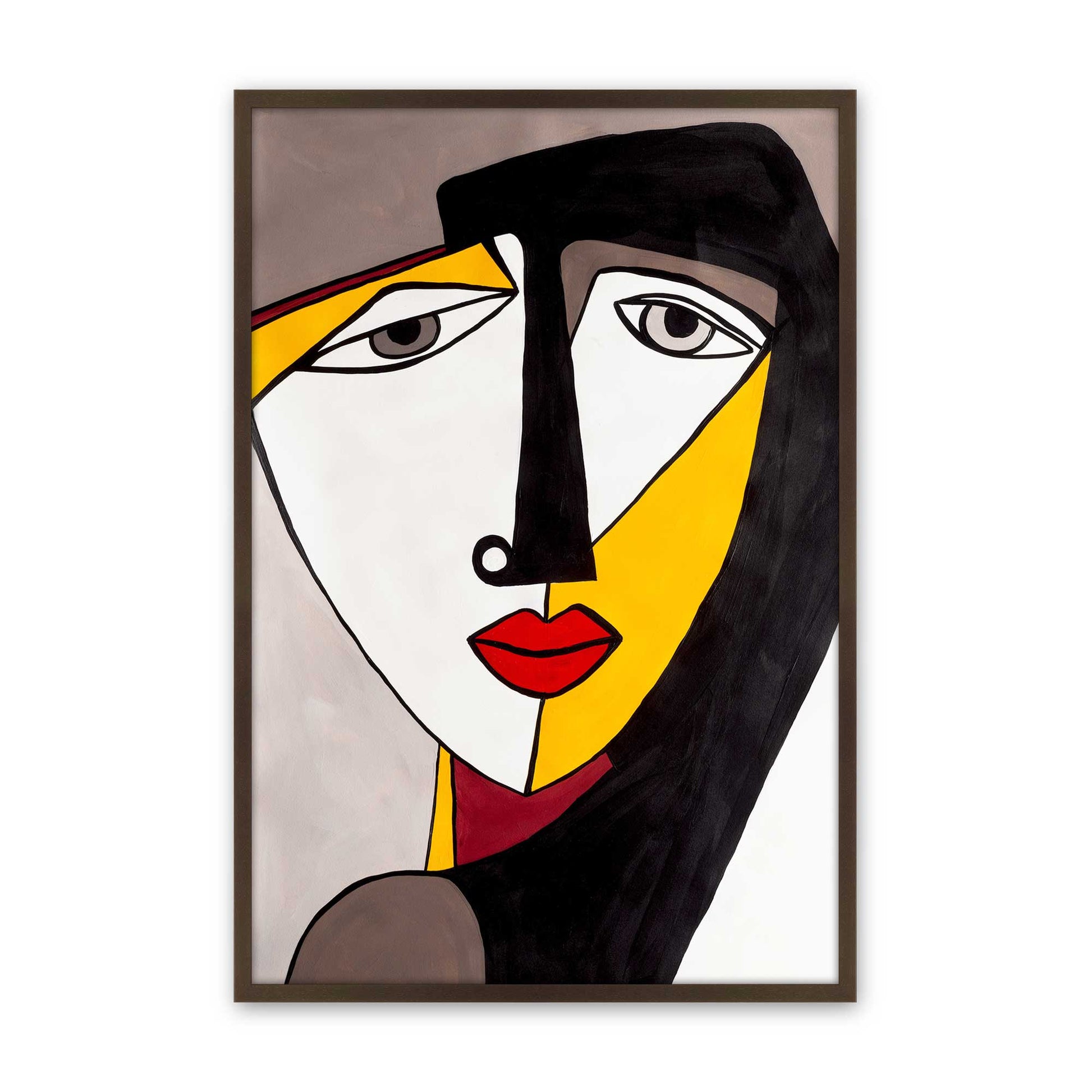 [Color:Brown], Picture of art in a Brown frame
