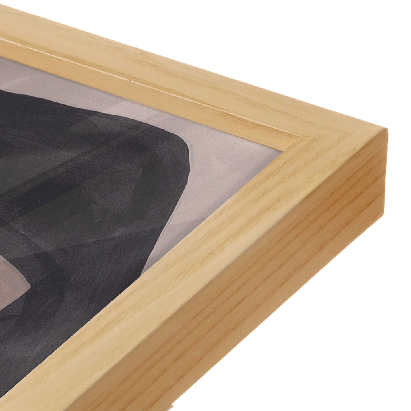 [Color:American Maple], Picture of art in a American Maple frame at an angle