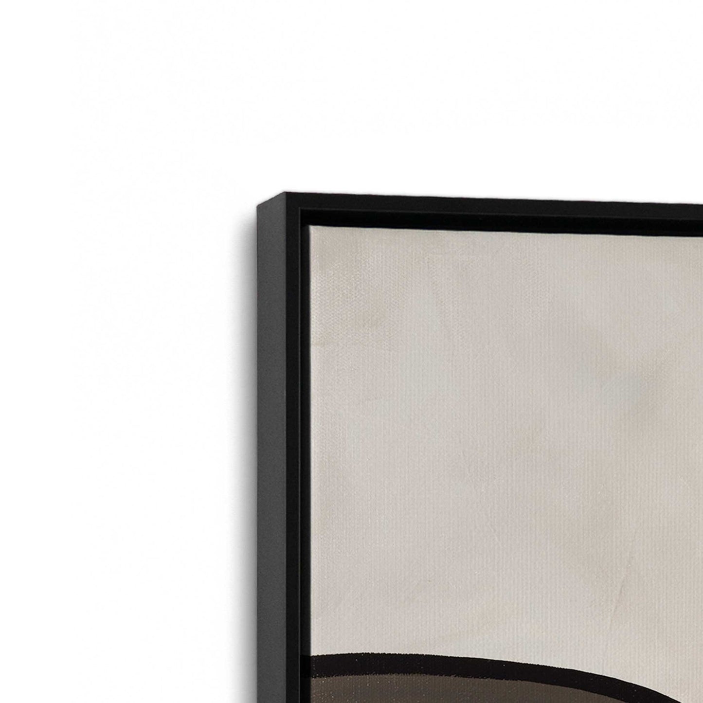 [Color:Satin Black], Picture of art in a Satin Black frame at an angle