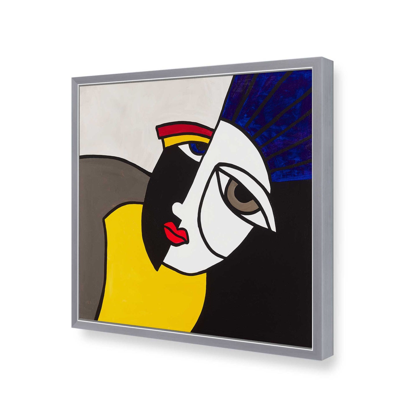[Color:Polished Chrome], Picture of art in a Polished Chrome frame of the corner