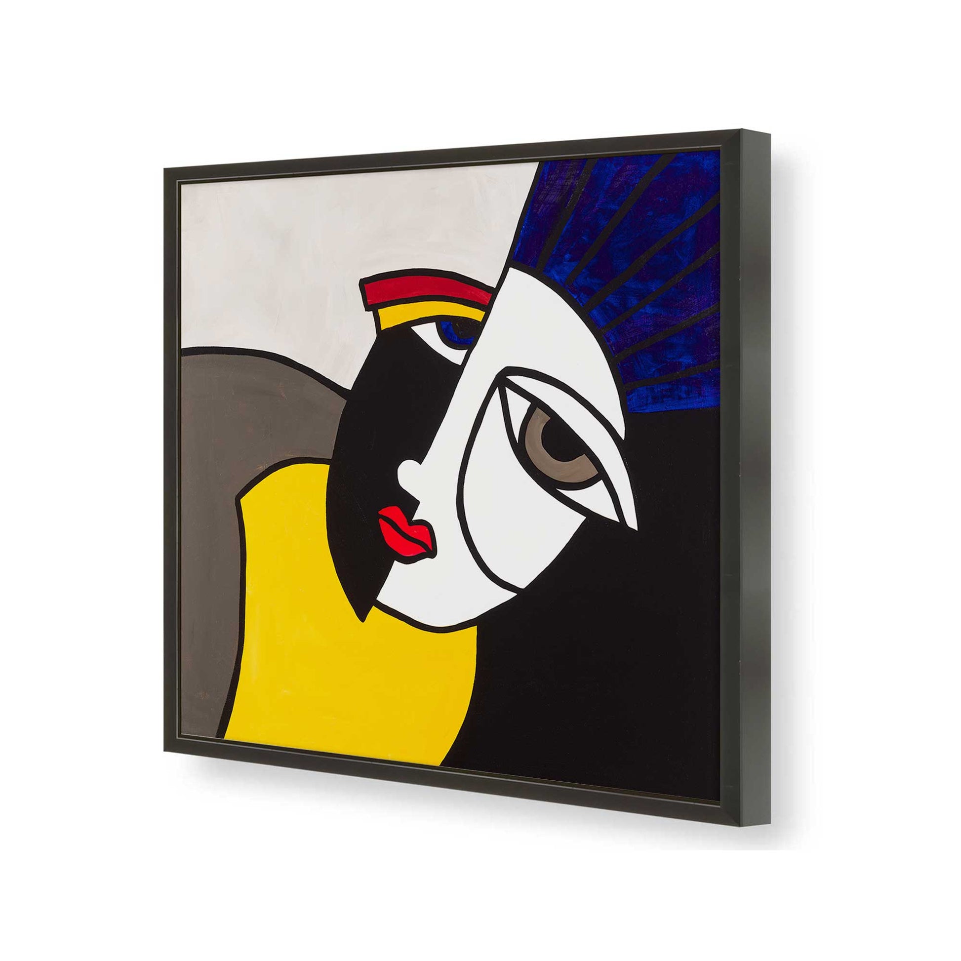 [Color:Satin Black], Picture of art in a Satin Black frame of the corner