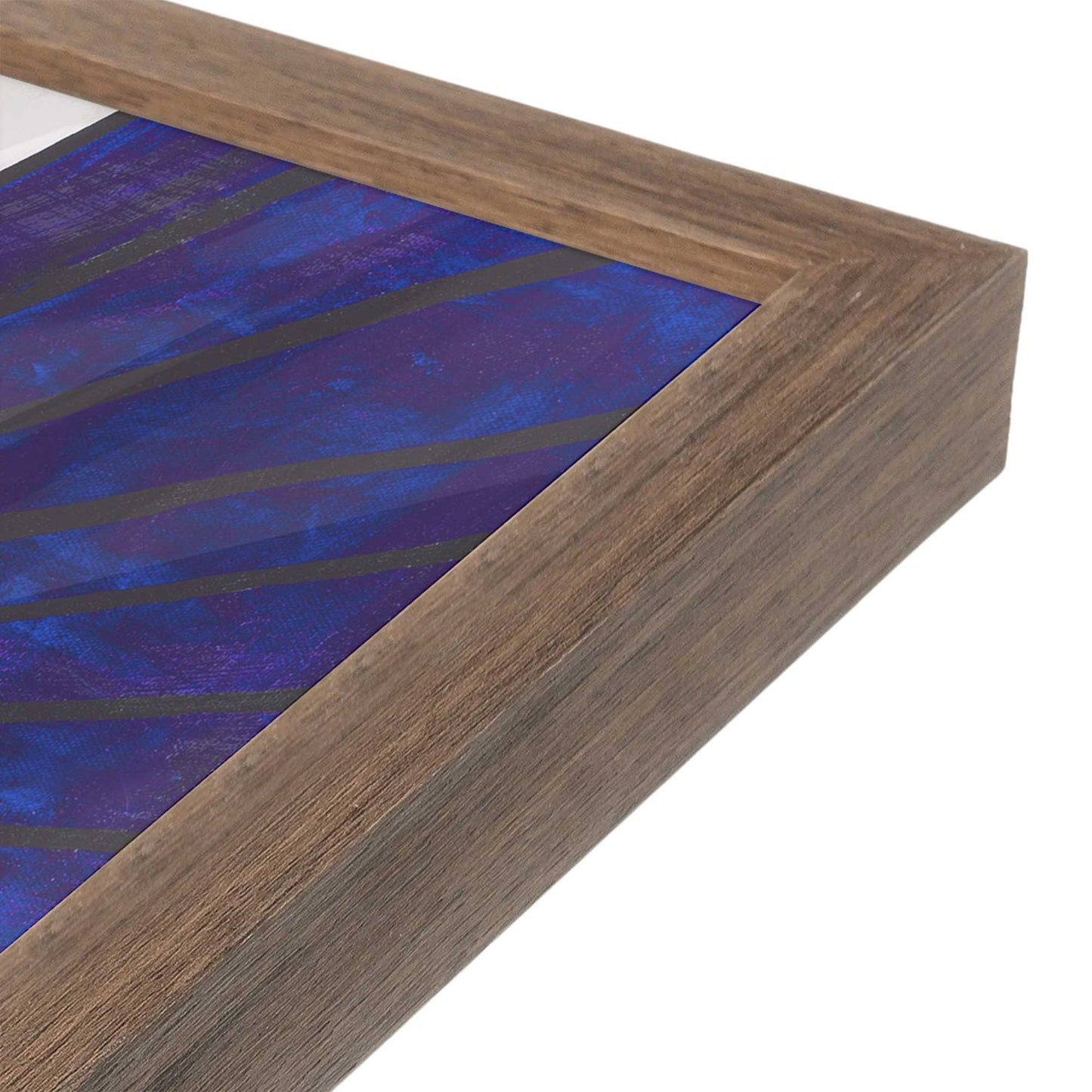 [Color:Walnut], Picture of art in a Walnut frame at an angle