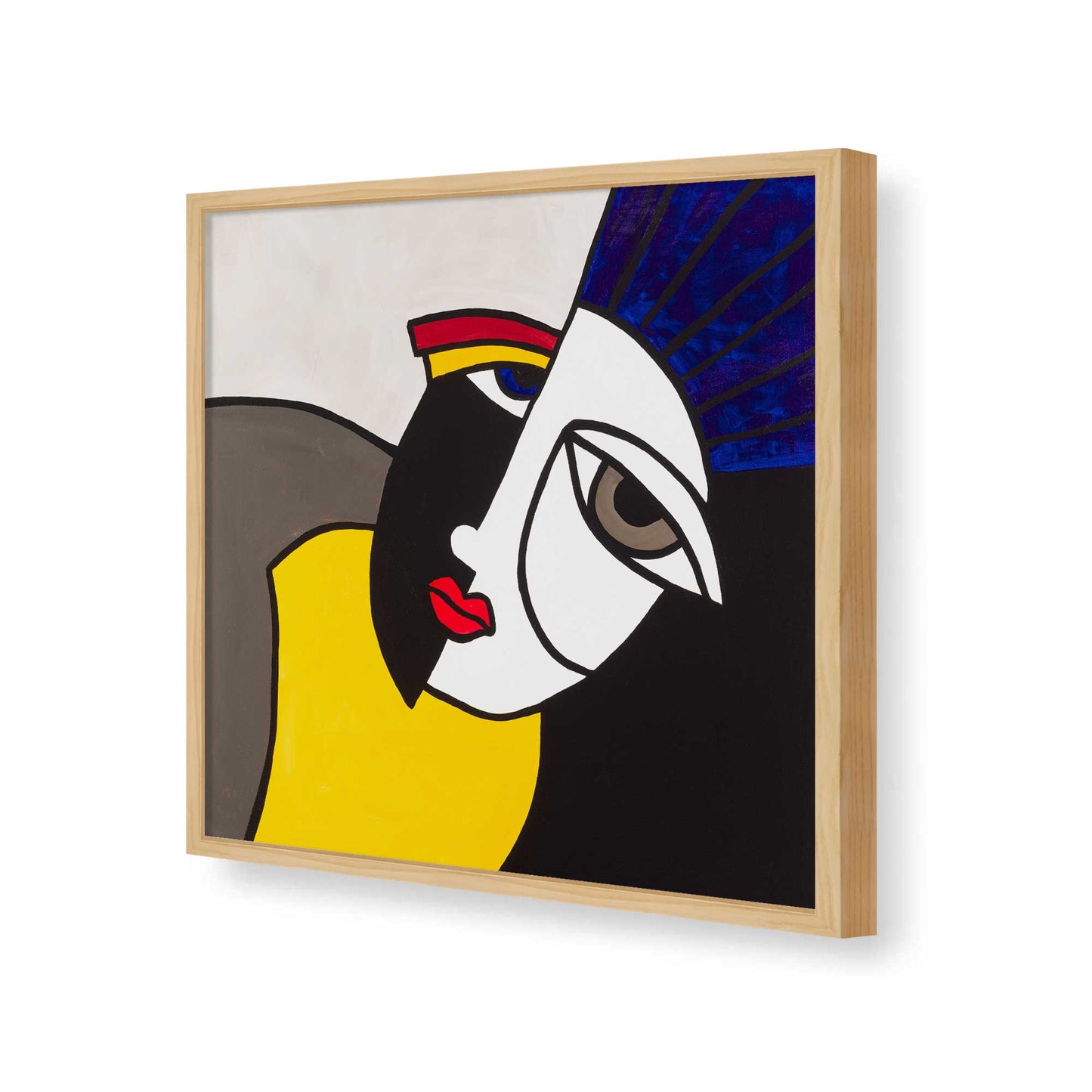 [Color:American Maple], Picture of art in a American Maple frame of the corner