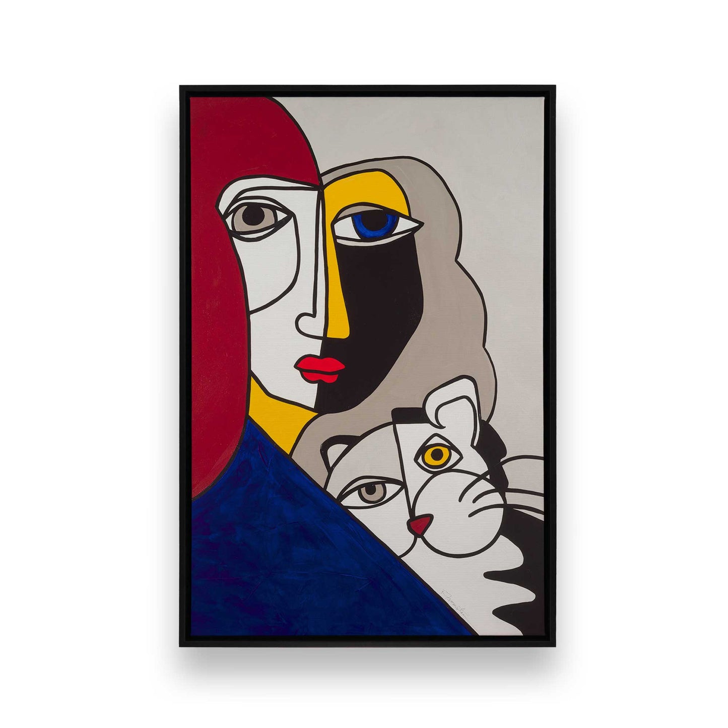 [Color:Satin Black], Picture of art in a Satin Black frame