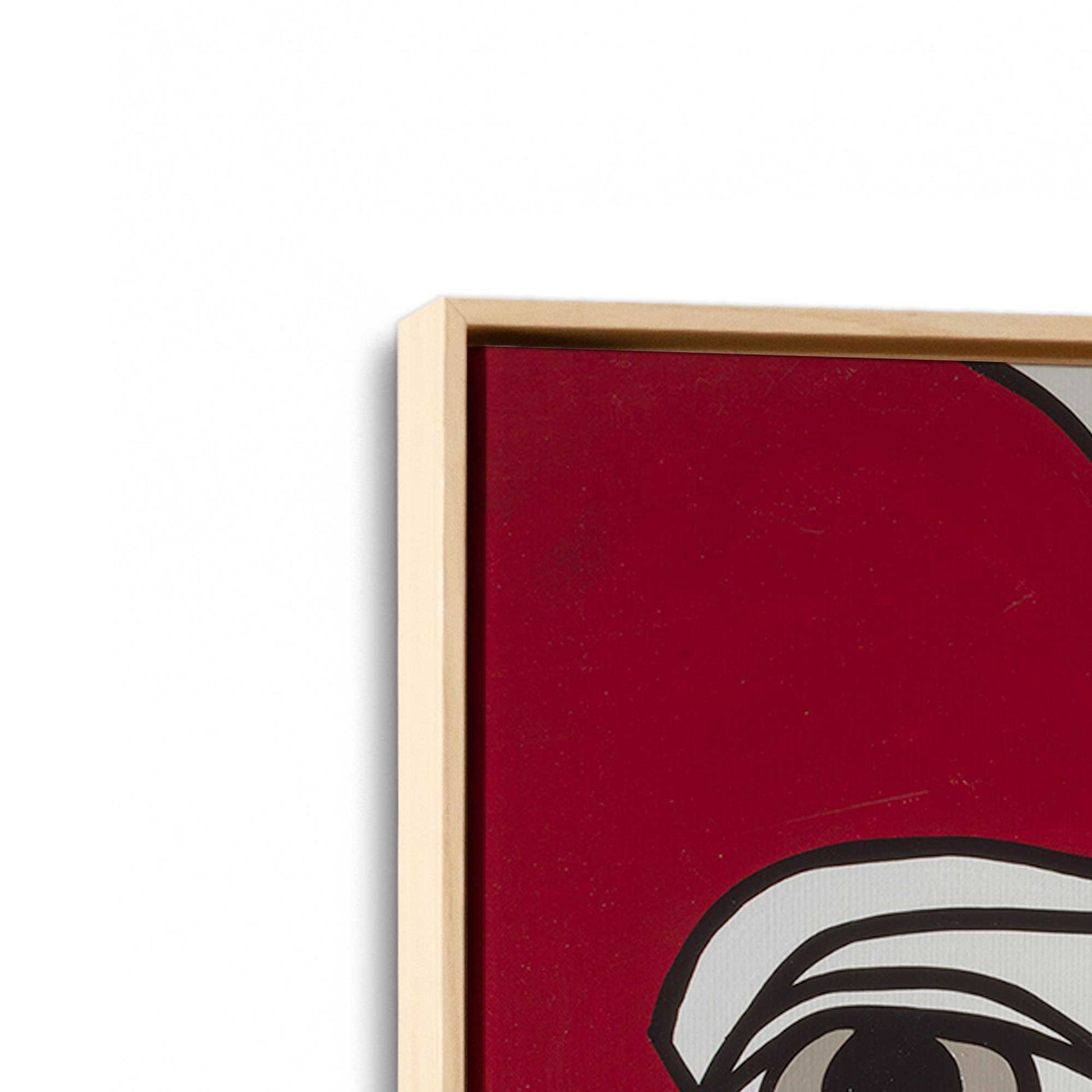 [Color:American Maple], Picture of art in a American Maple frame at an angle