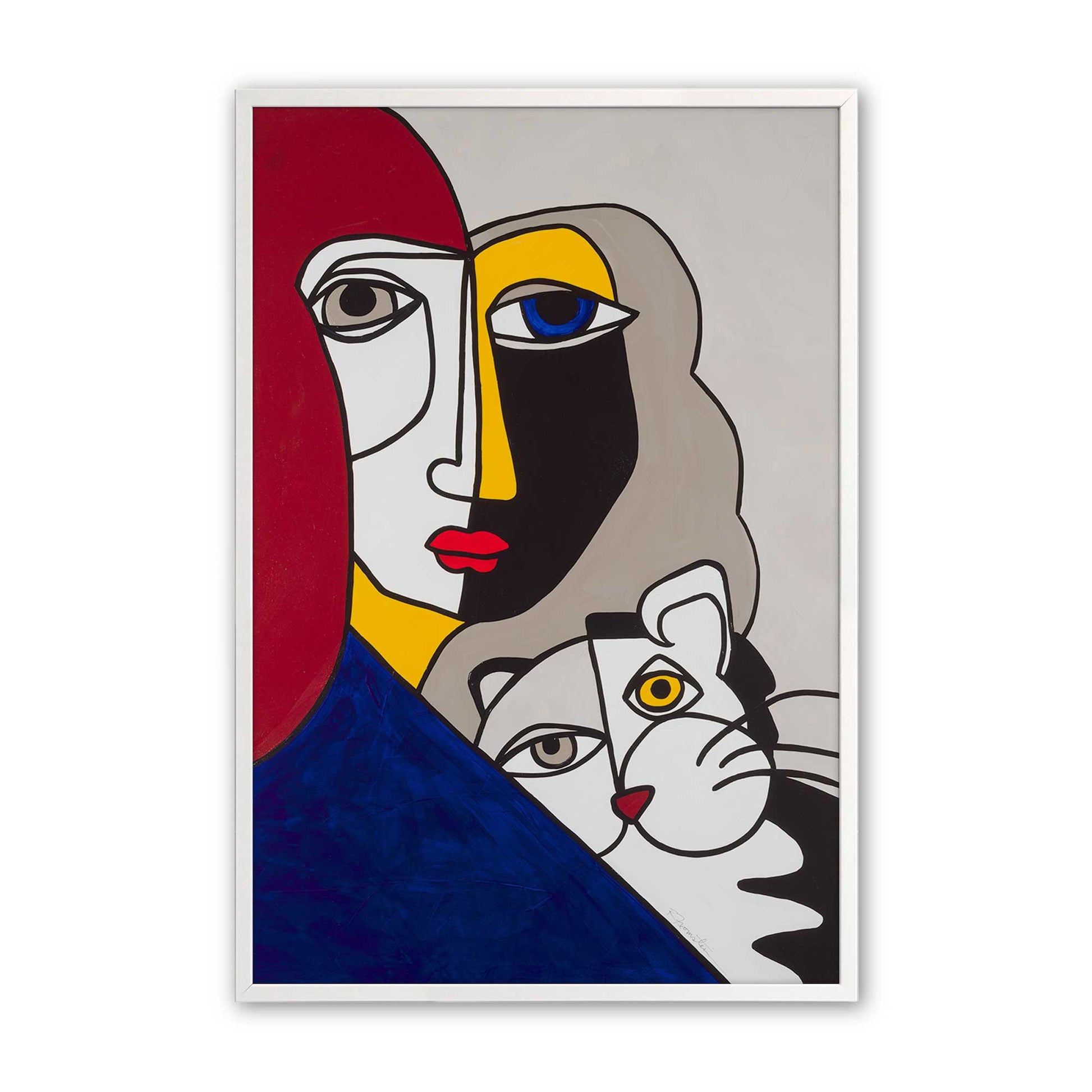 [Color:Opaque White], Picture of art in a Opaque White frame