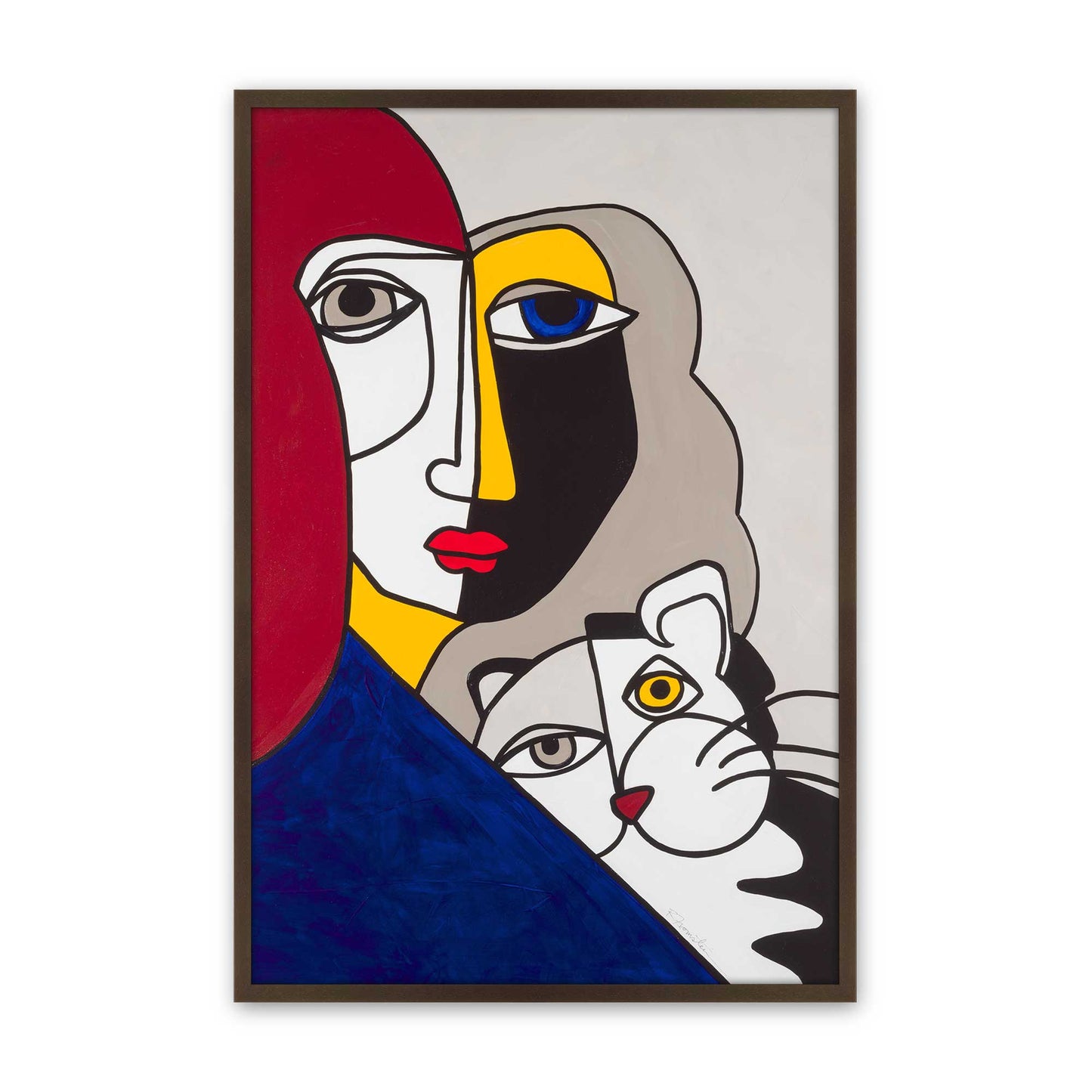[Color:Brown], Picture of art in a Brown frame