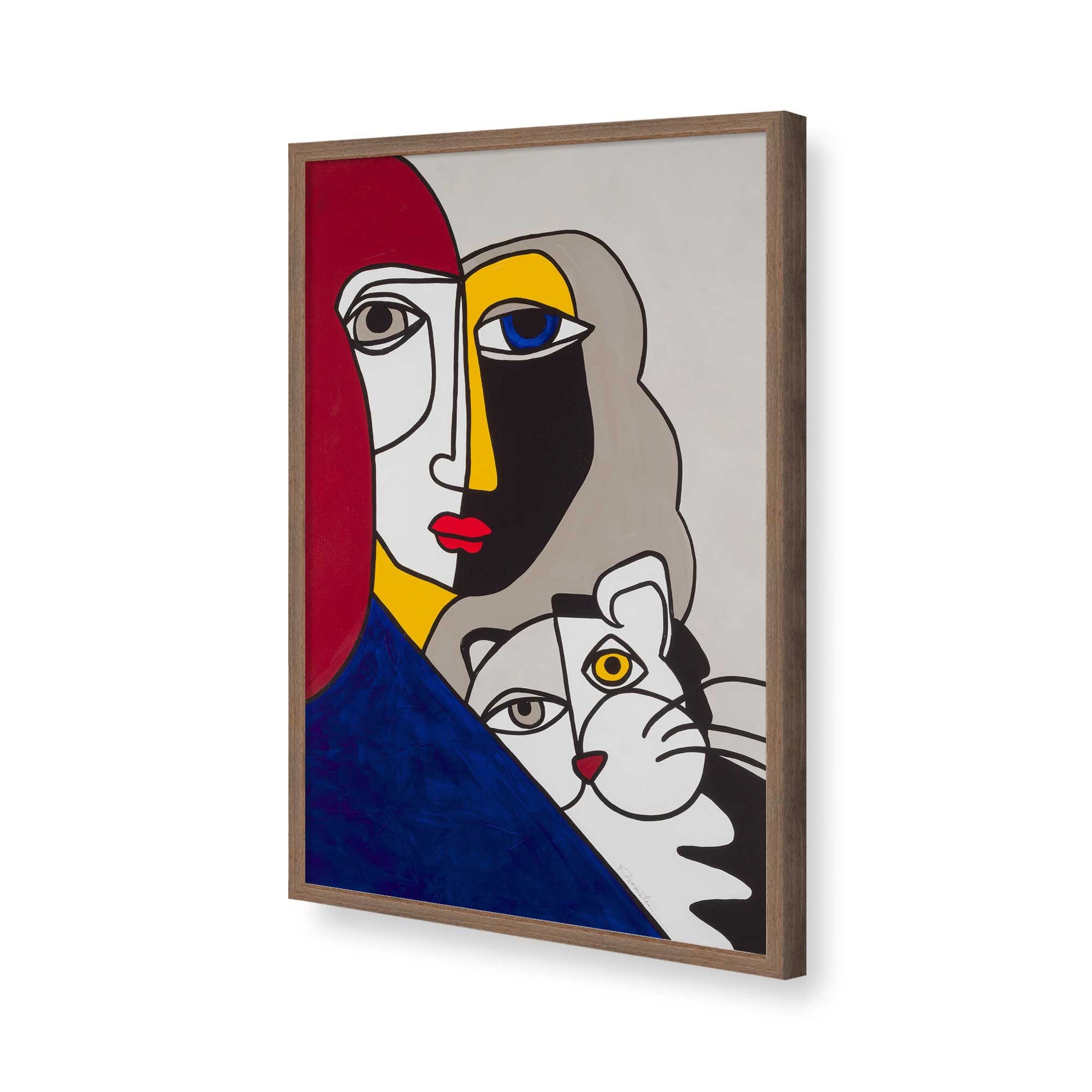 [Color:Walnut], Picture of art in a Walnut frame of the corner