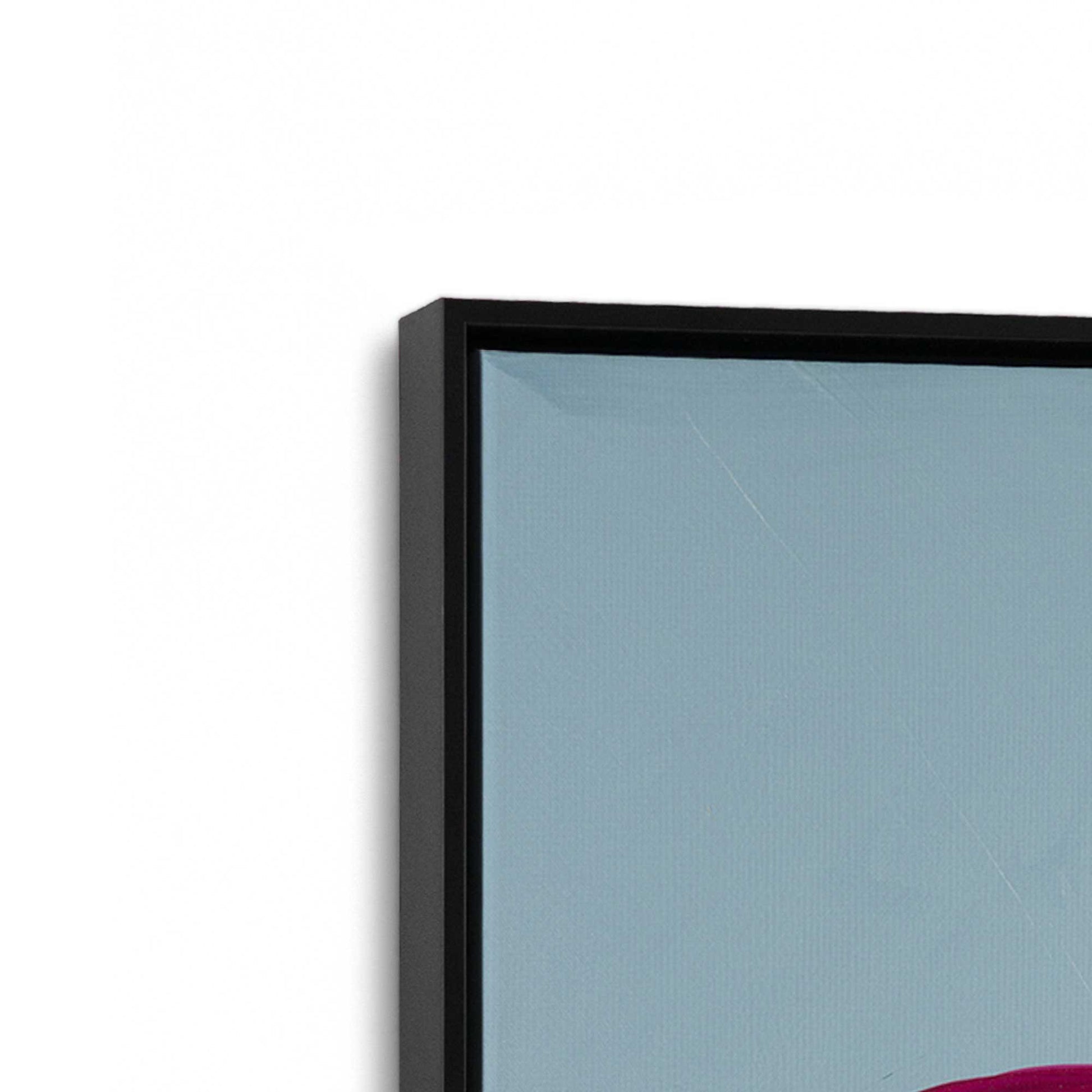 [Color:Satin Black], Picture of art in a Satin Black frame at an angle