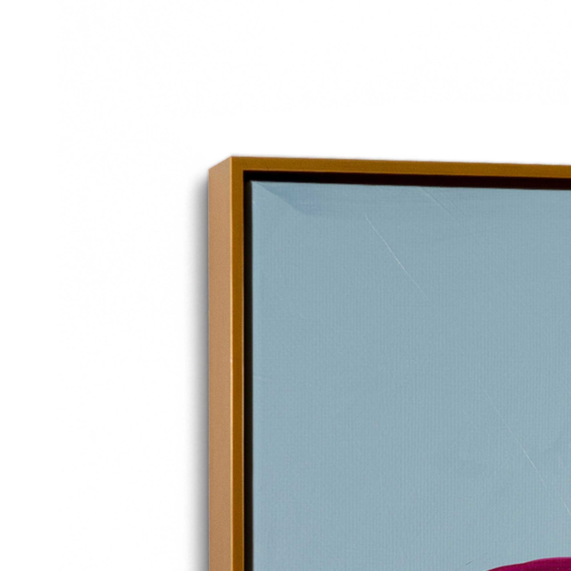 [Color:Polished Gold], Picture of art in a Polished Gold frame at an angle