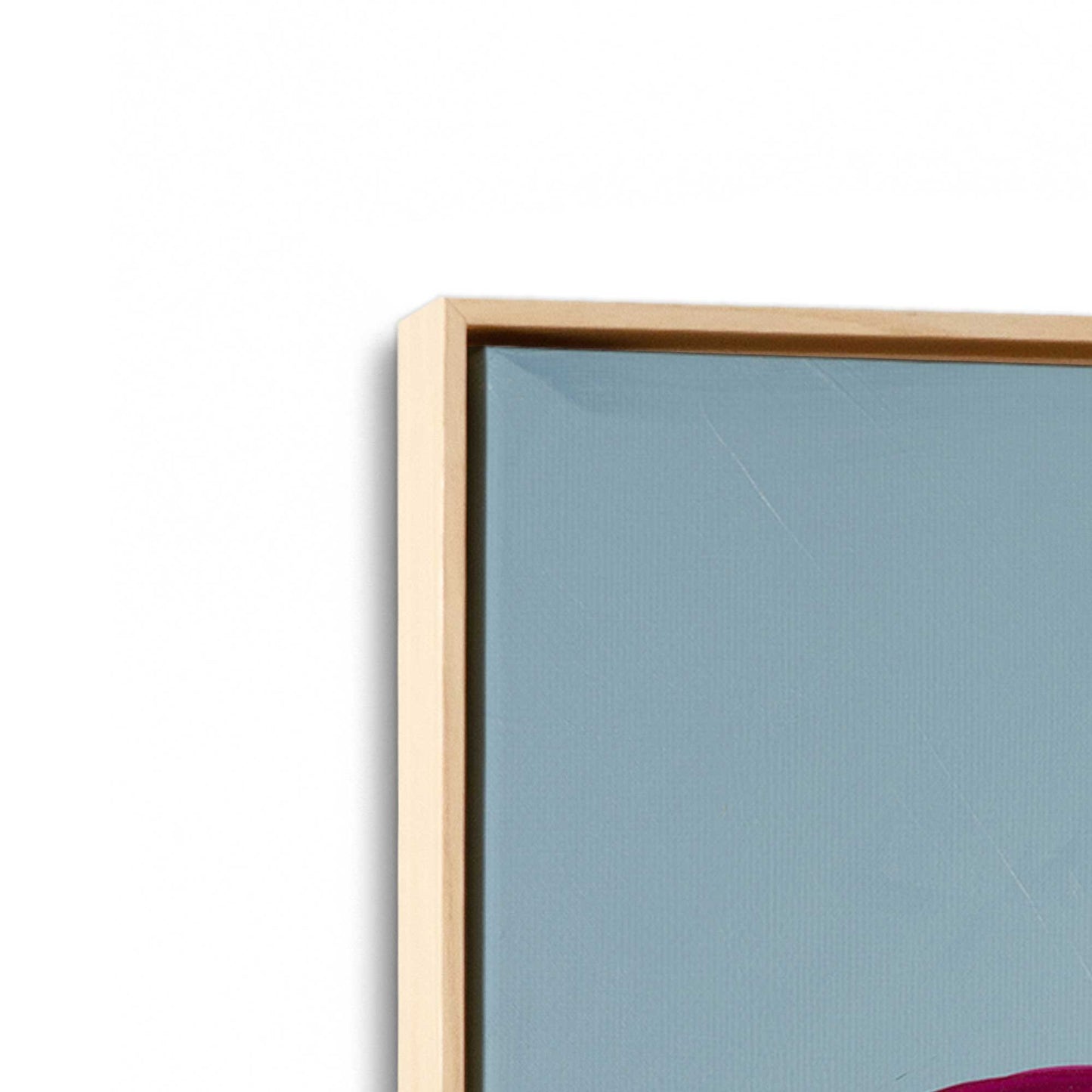 [Color:American Maple], Picture of art in a American Maple frame at an angle