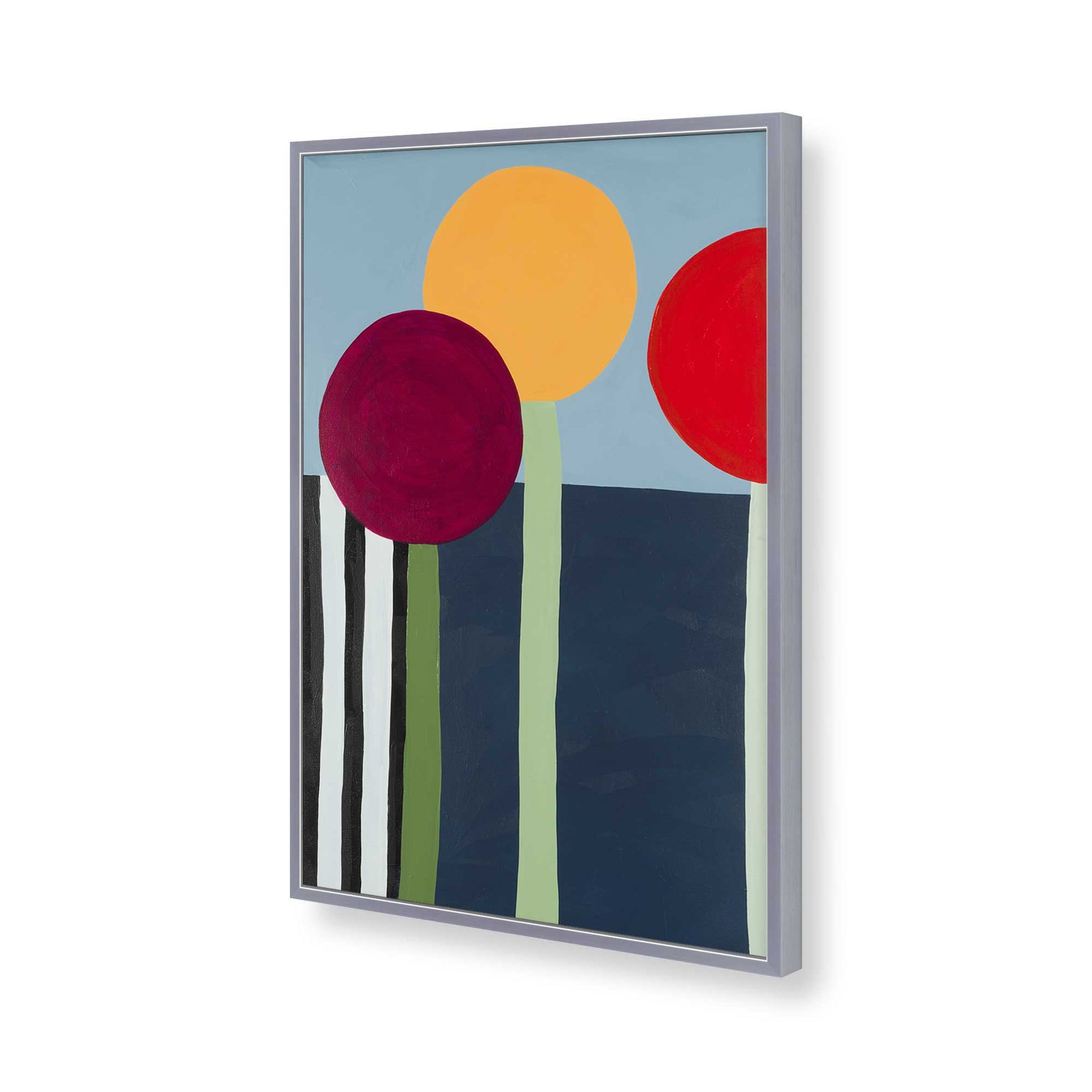 [Color:Polished Chrome], Picture of art in a Polished Chrome frame of the corner
