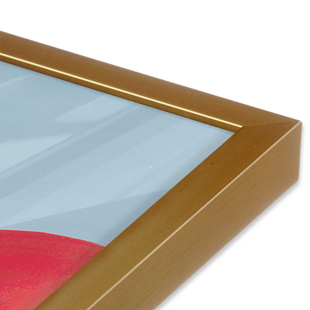 [Color:Polished Gold], Picture of art in a Polished Gold frame at an angle