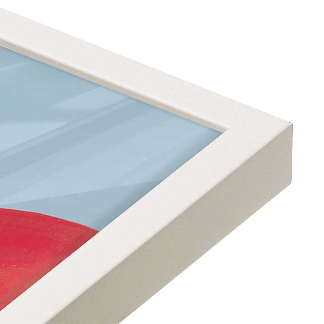 [Color:Opaque White], Picture of art in a Opaque White frame at an angle