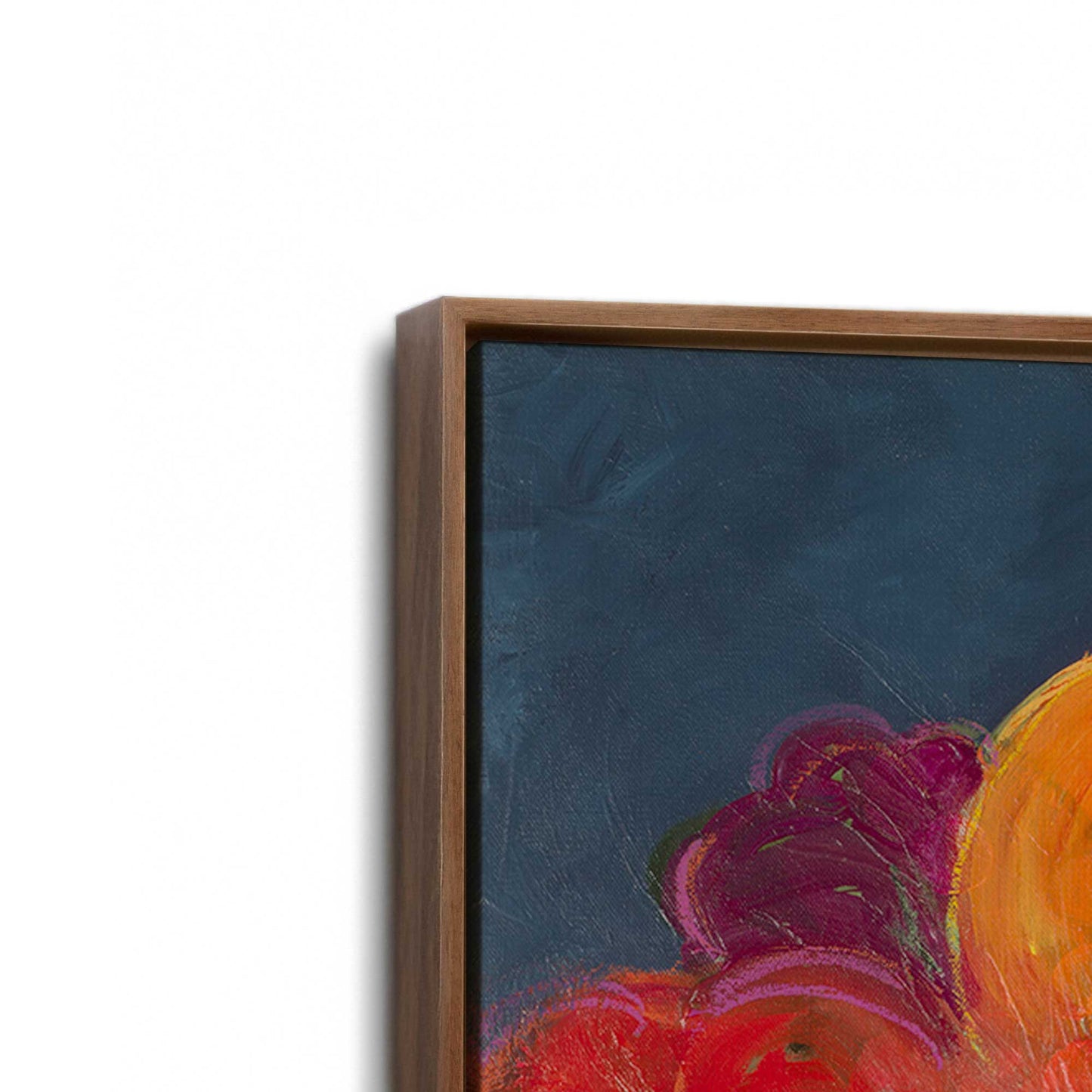 [Color:Walnut], Picture of art in a Walnut frame at an angle