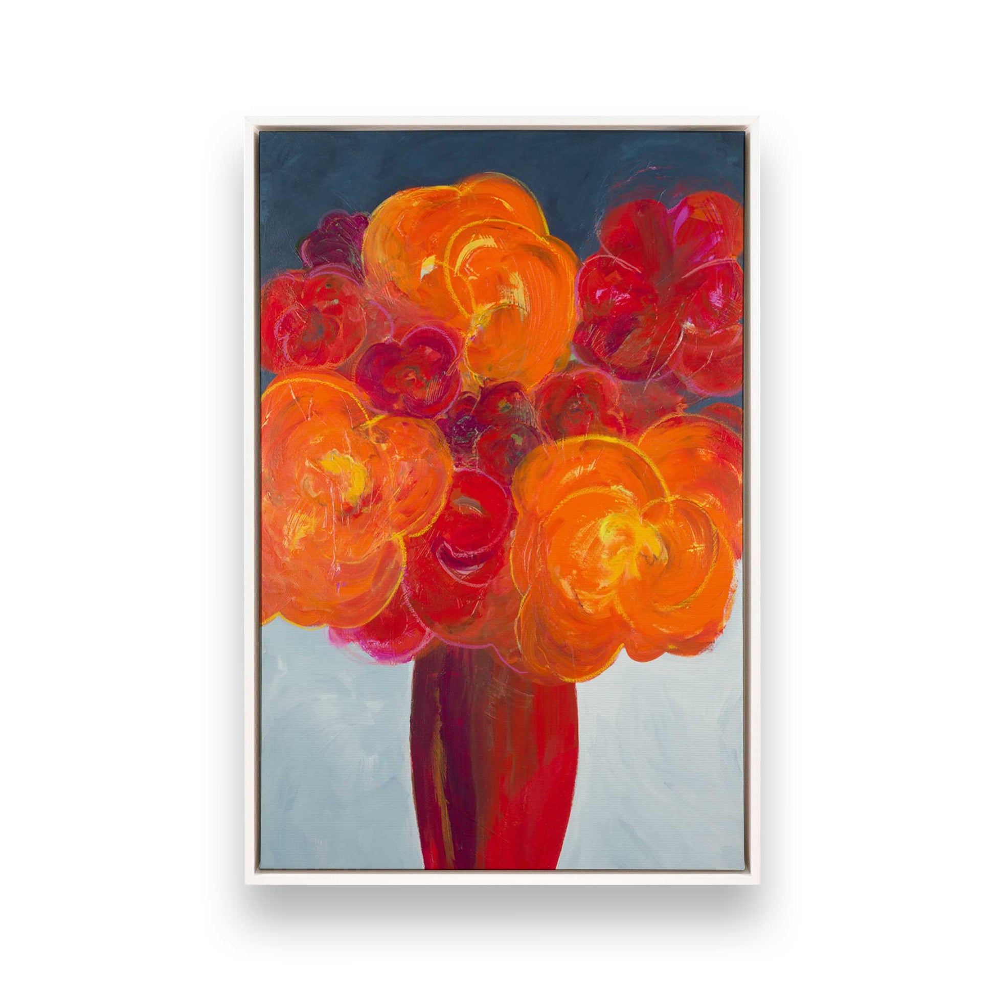 [Color:Opaque White], Picture of art in a White frame