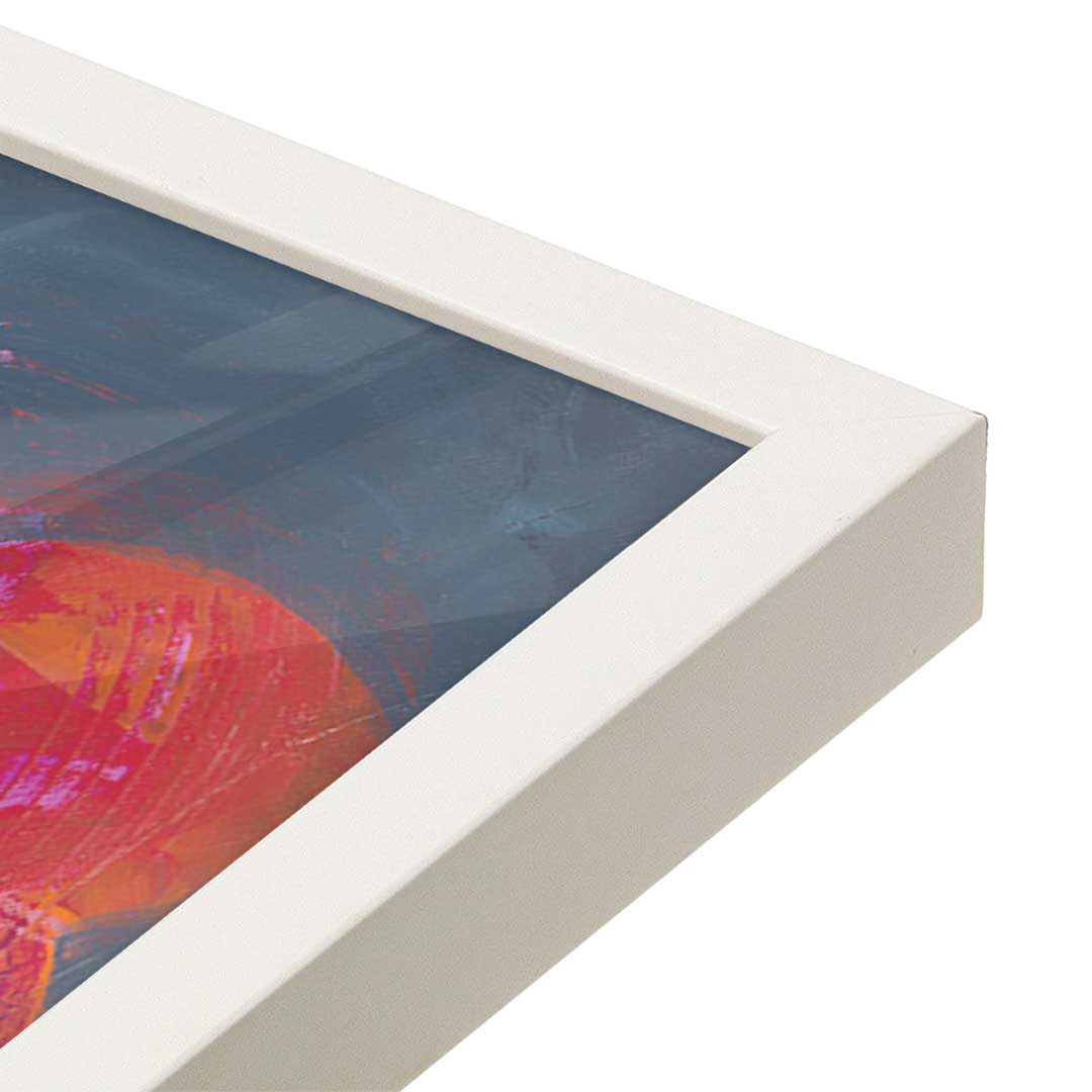 [Color:Opaque White], Picture of art in a Opaque White frame at an angle
