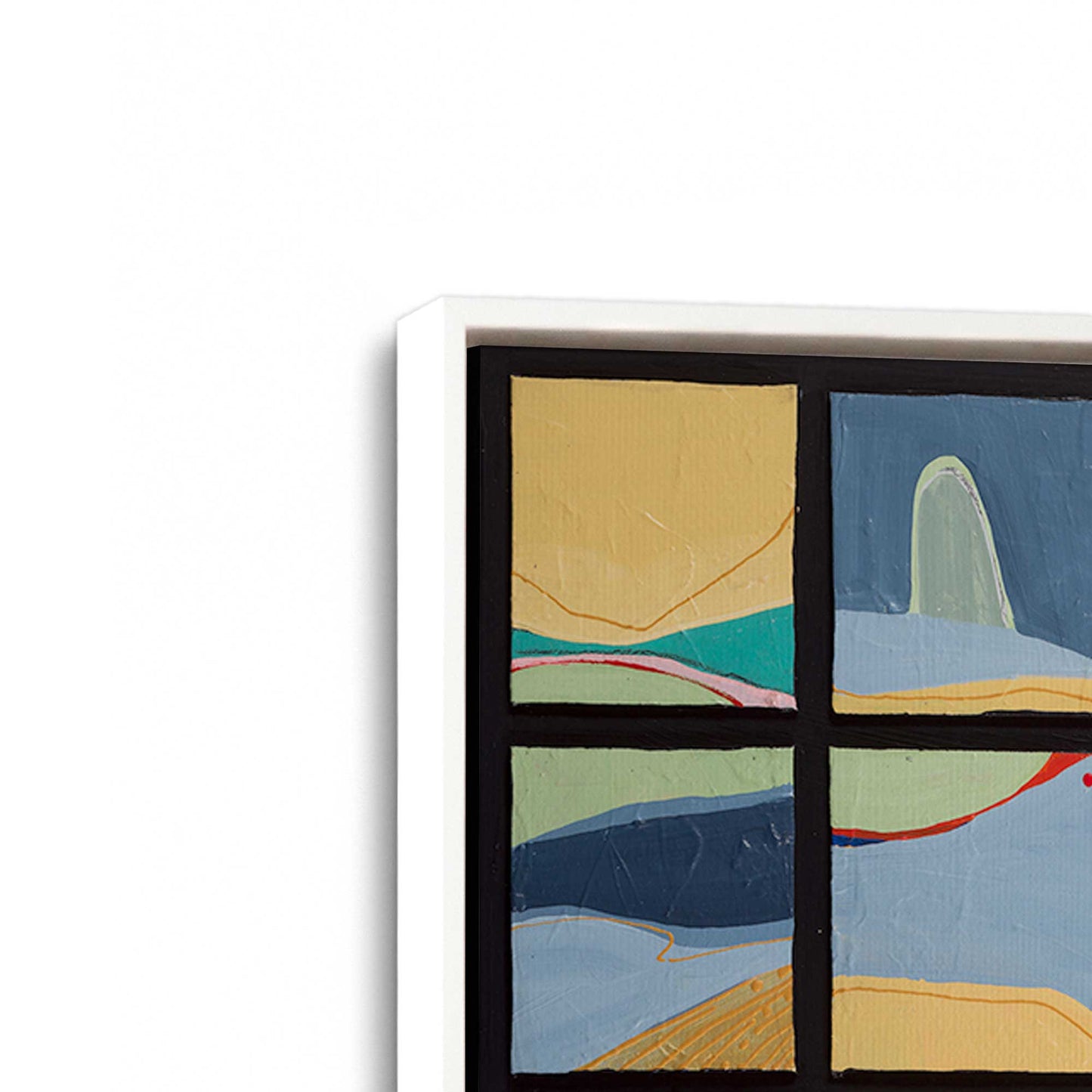 [Color:Opaque White], Picture of art in a White frame at an angle